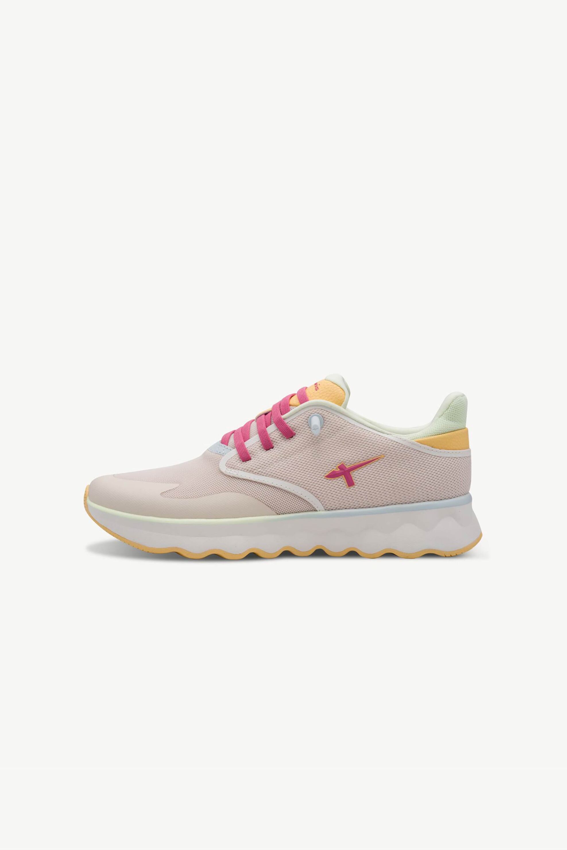 Tamaris γυναικεία sneakers με mesh σχέδιο και μονόγραμμα - 1-23700-44 Ροζ