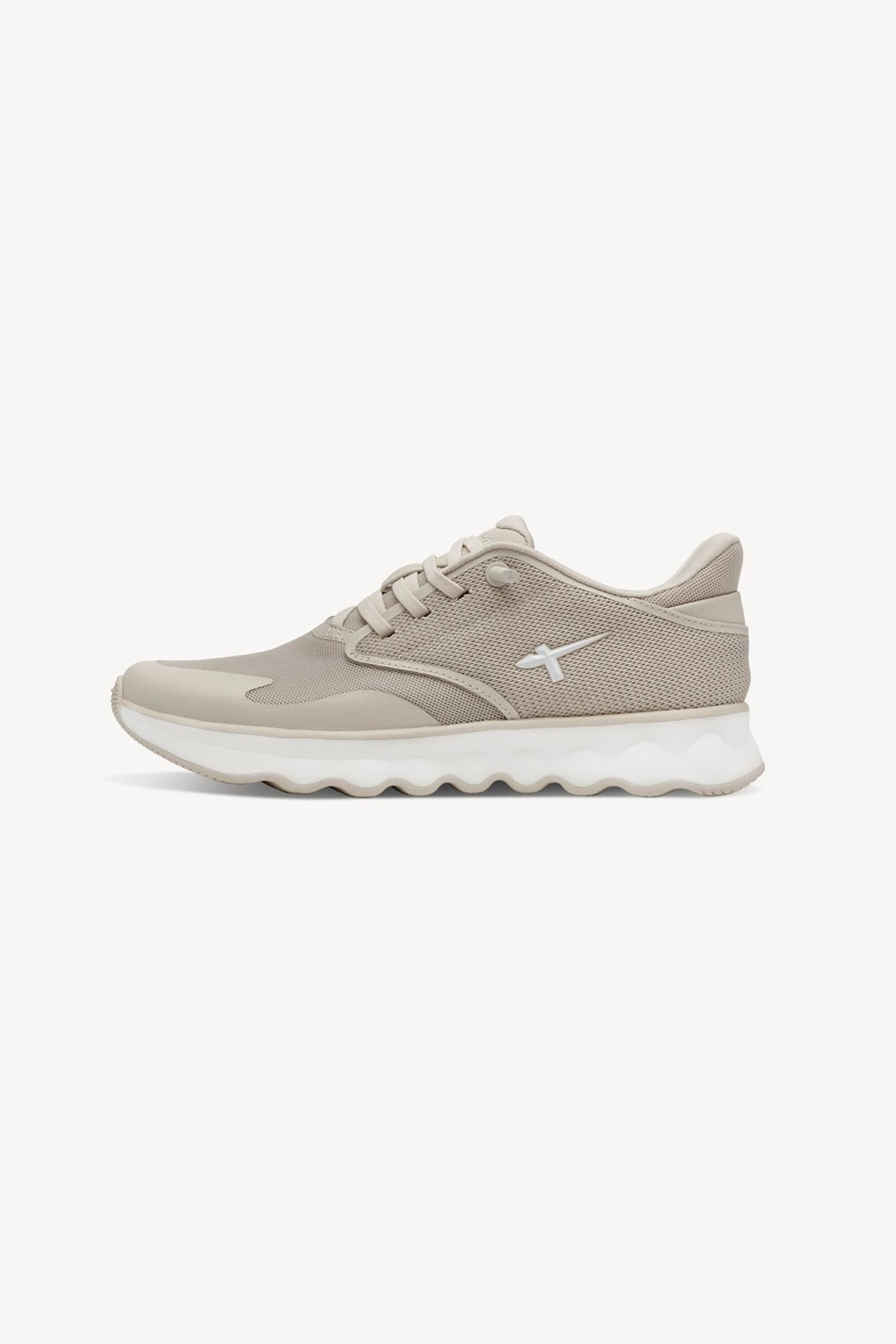 Tamaris γυναικεία sneakers με mesh σχέδιο και μονόγραμμα - 1-23700-44 Μπεζ