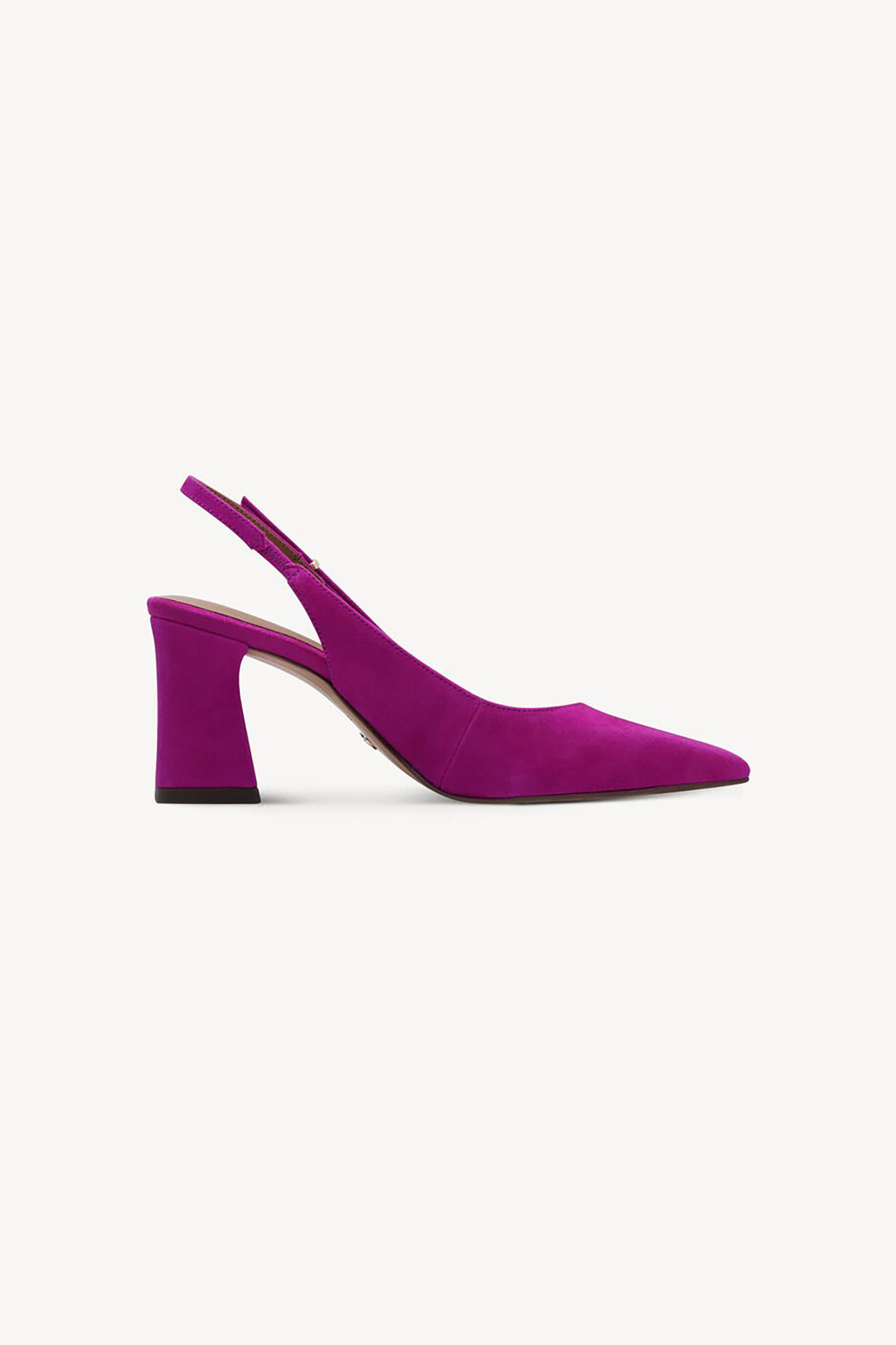 Tamaris γυναικεία slingbacks μονόχρωμα με χοντρό τακούνι - 1-29633-44 Φούξια φωτογραφία