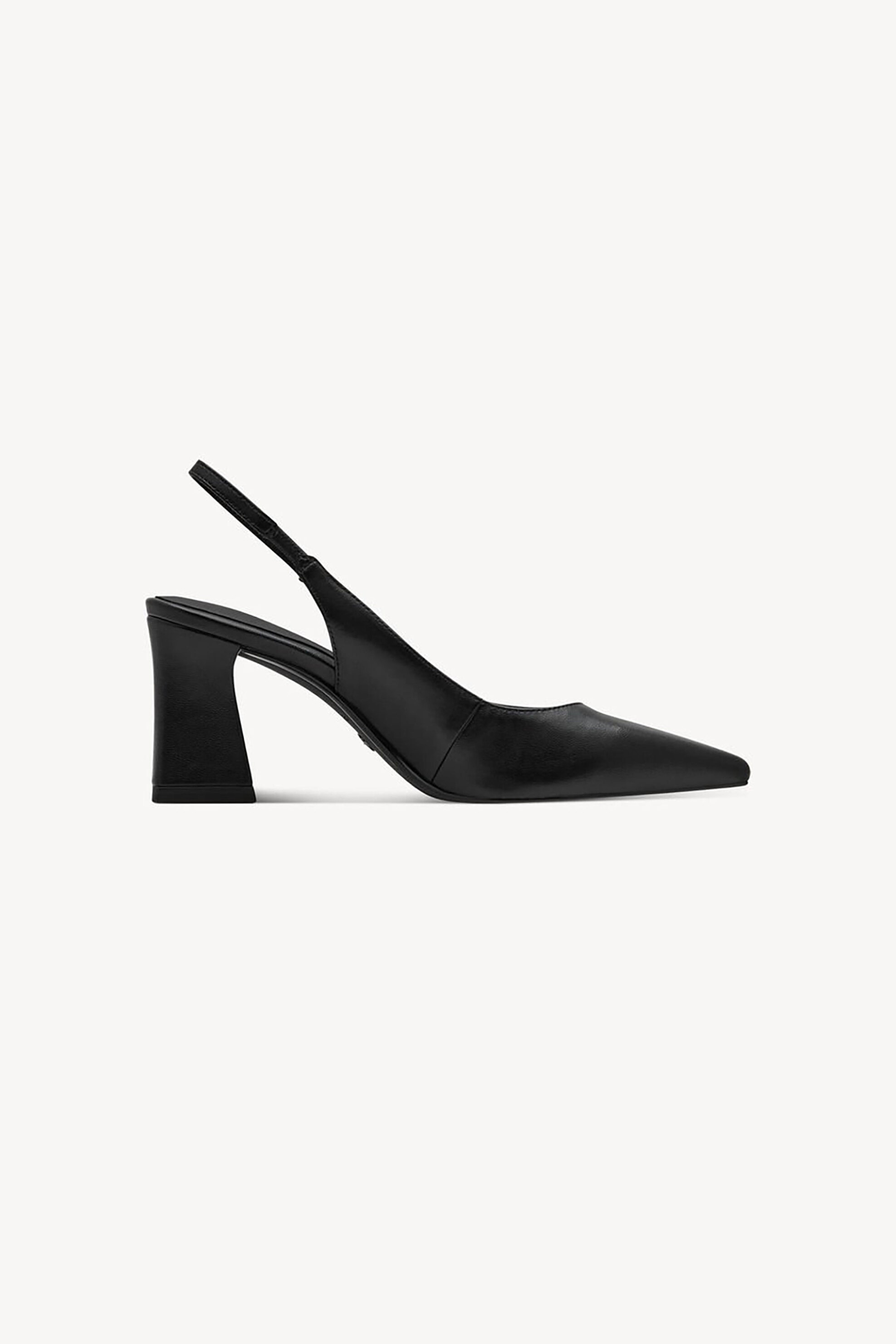Tamaris γυναικεία slingbacks μονόχρωμα με χοντρό τακούνι - 1-29633-44 Μαύρο φωτογραφία