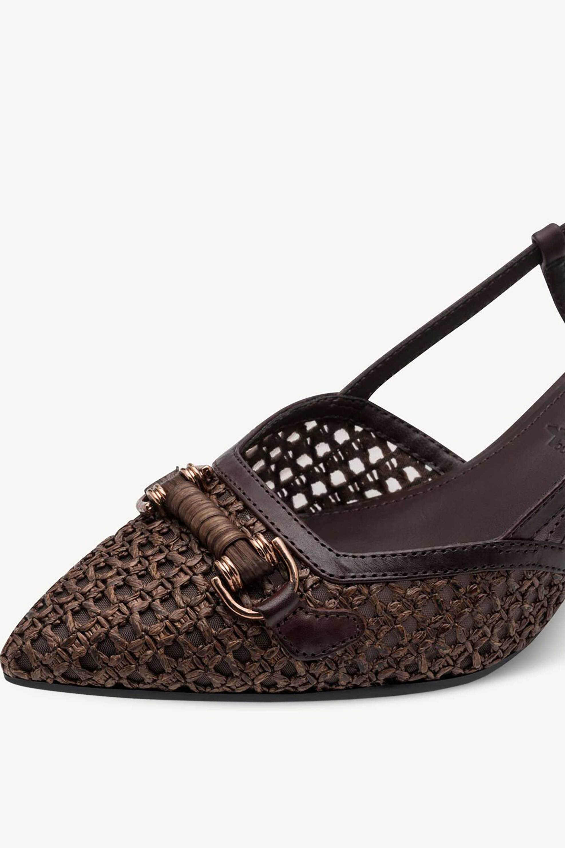 Tamaris γυναικεία slingbacks με πλεκτό σχέδιο - 1-29634-44 Καφέ φωτογραφία