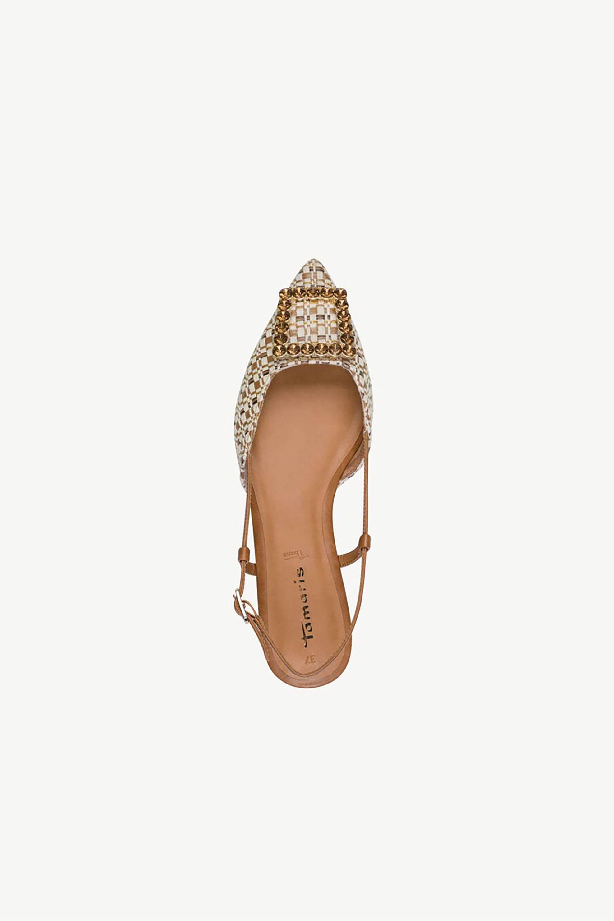Tamaris Γυναικεία Slingbacks Animal Print - 1-29403-42 Μπεζ
