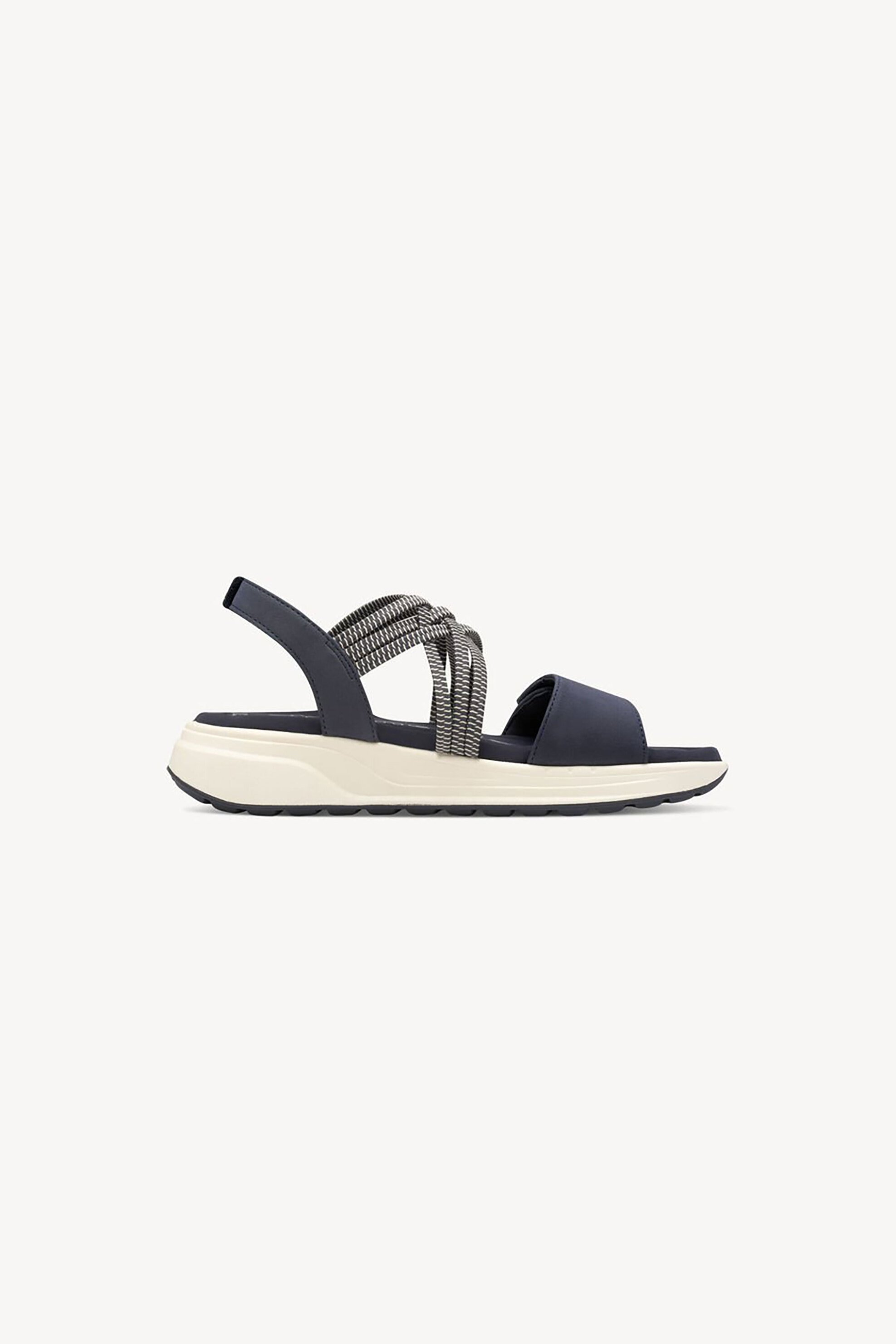 TAMARIS Tamaris γυναικεία σανδάλια με velcro και στρας - 1-28223-44 Μπλε Σκούρο