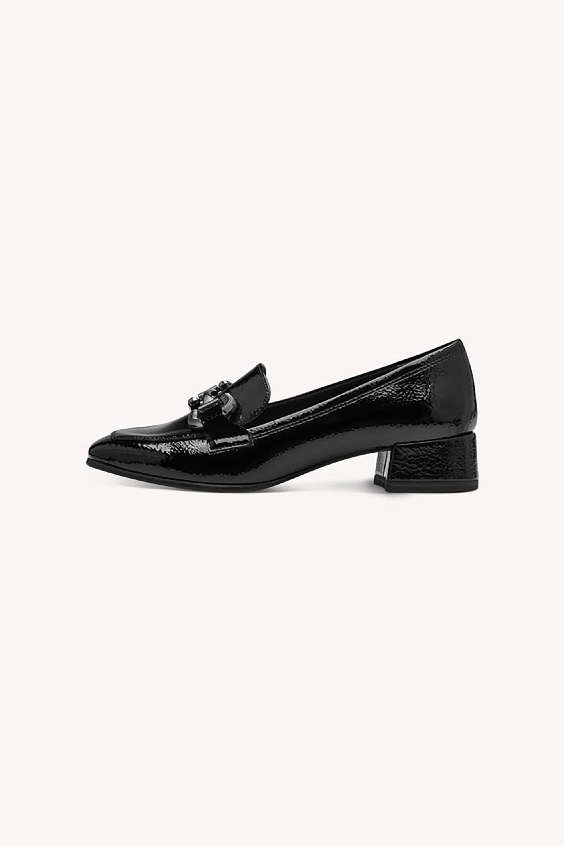Tamaris γυναικεία loafers με χρυσή αγκράφα - 1-24326-43 Μαύρο