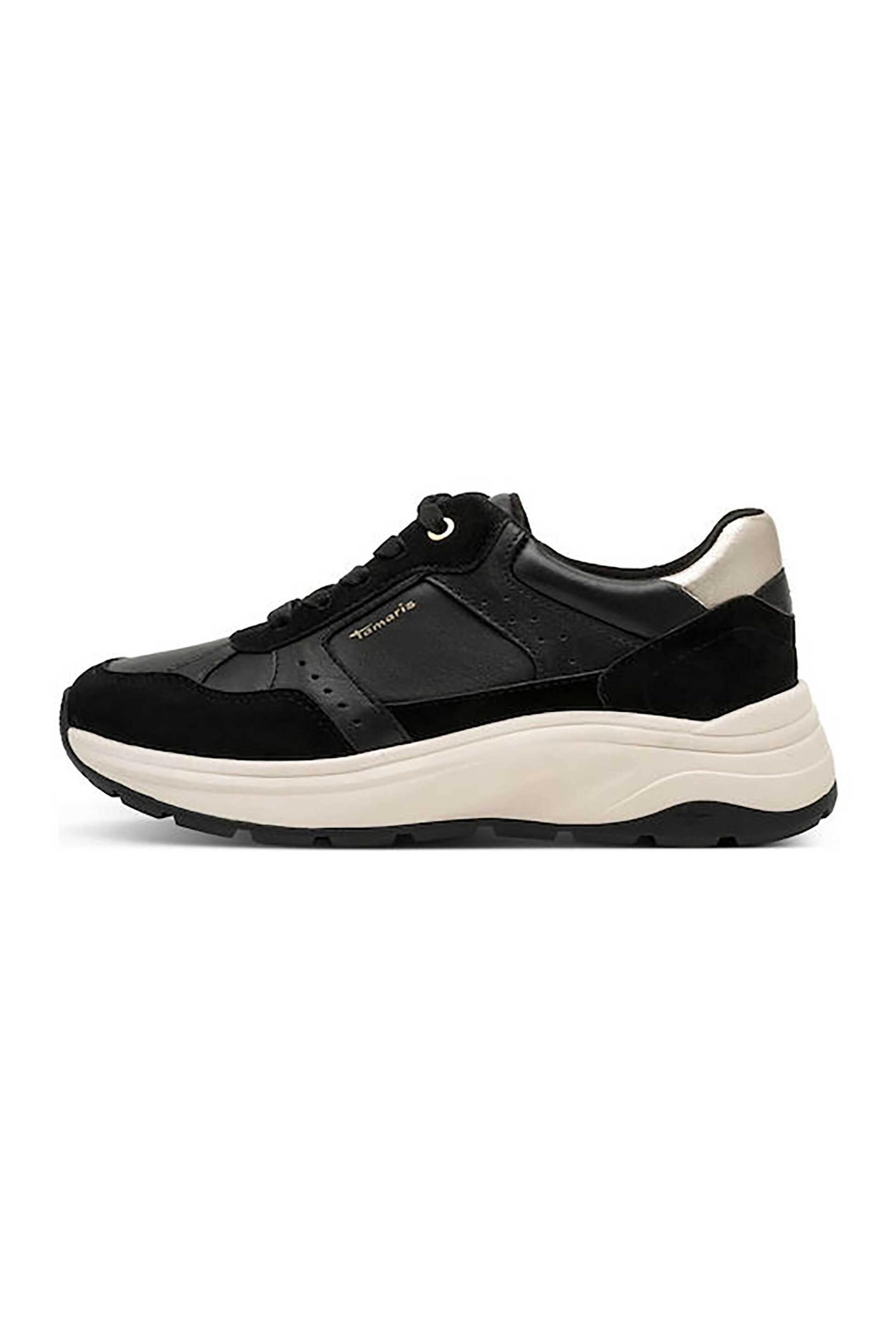 Tamaris γυναικεία sneakers με ανατομικό αποσπώμενο πάτο - 1-23772-45 Μαύρο
