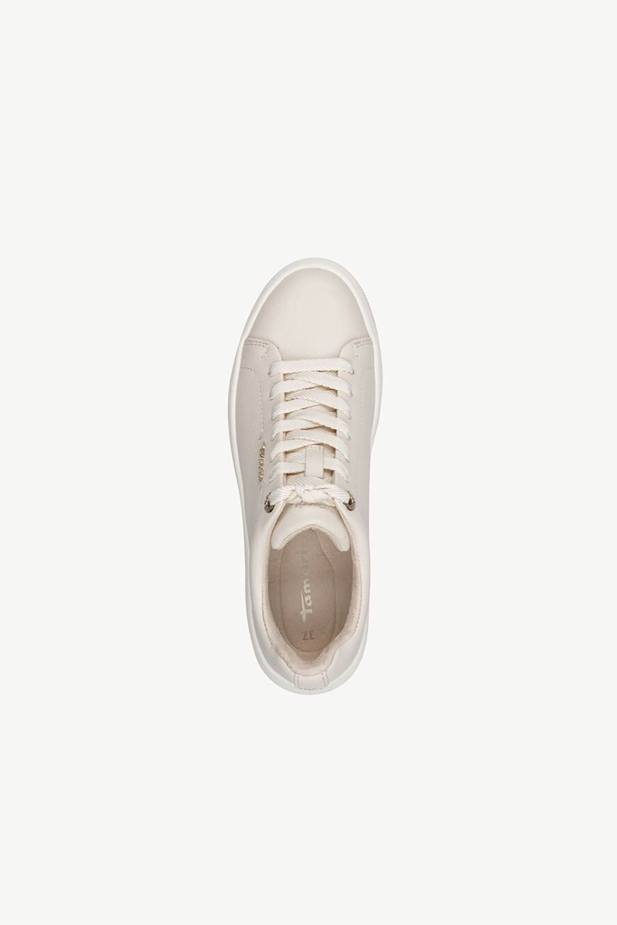 Tamaris Γυναικεία Δερμάτινα Sneakers Μονόχρωμα - 1-23736-42 Μπεζ