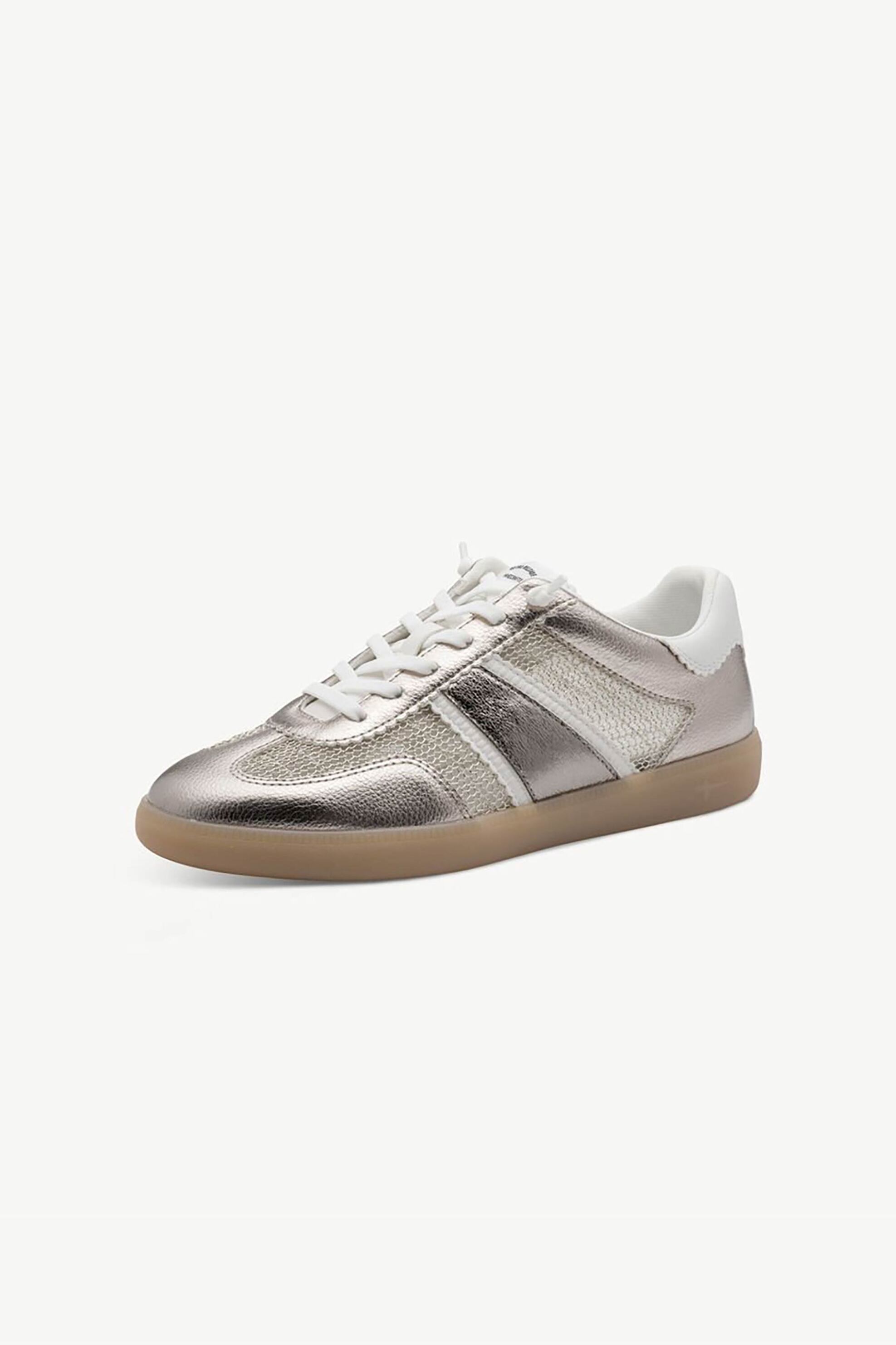 Tamaris γυναικεία sneakers με contrast λεπτομέρειες - 1-23639-46 Ασημί