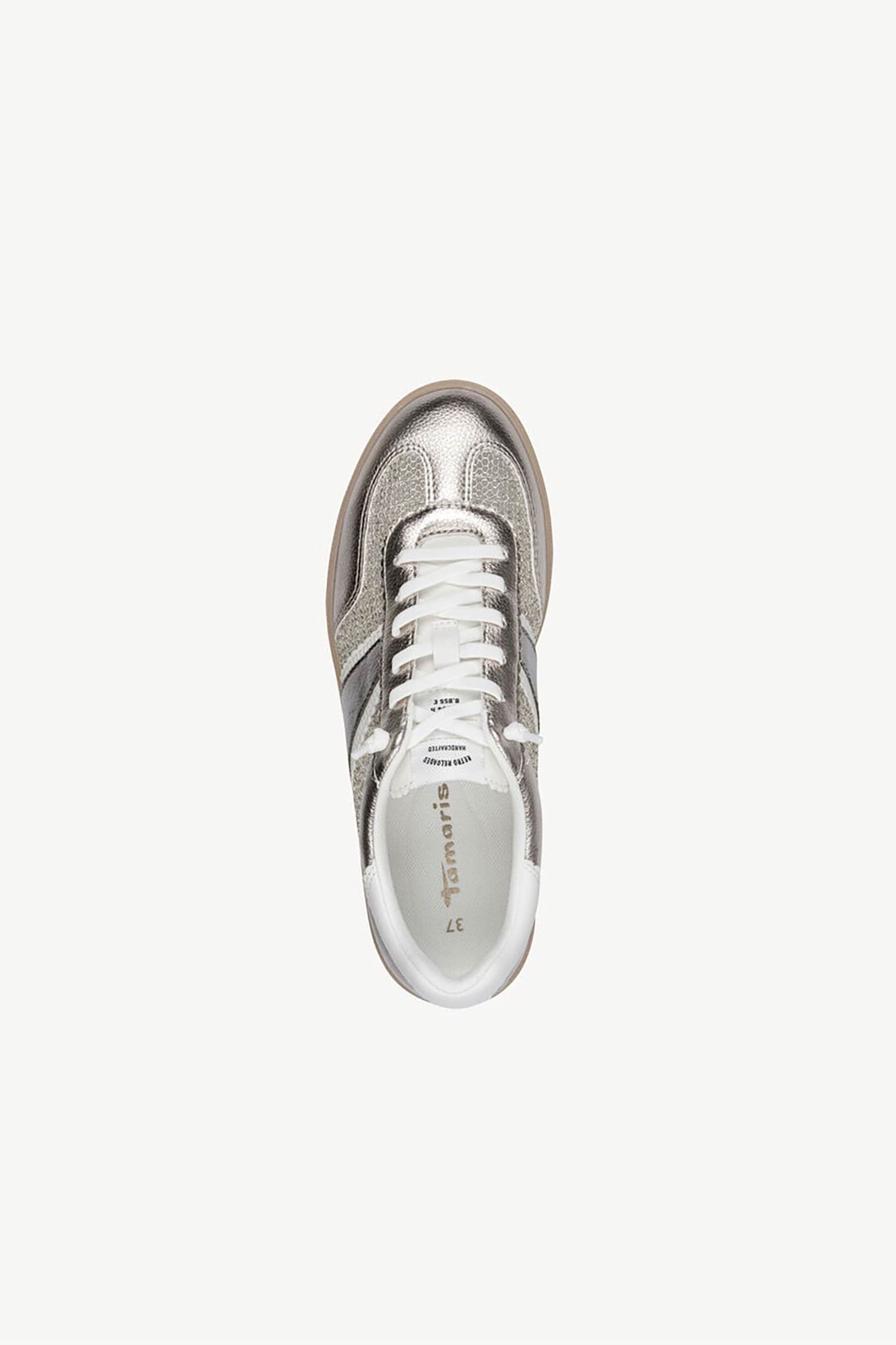 Tamaris Γυναικεία Sneakers με Contrast Λεπτομέρειες - 1-23639-46 Ασημί