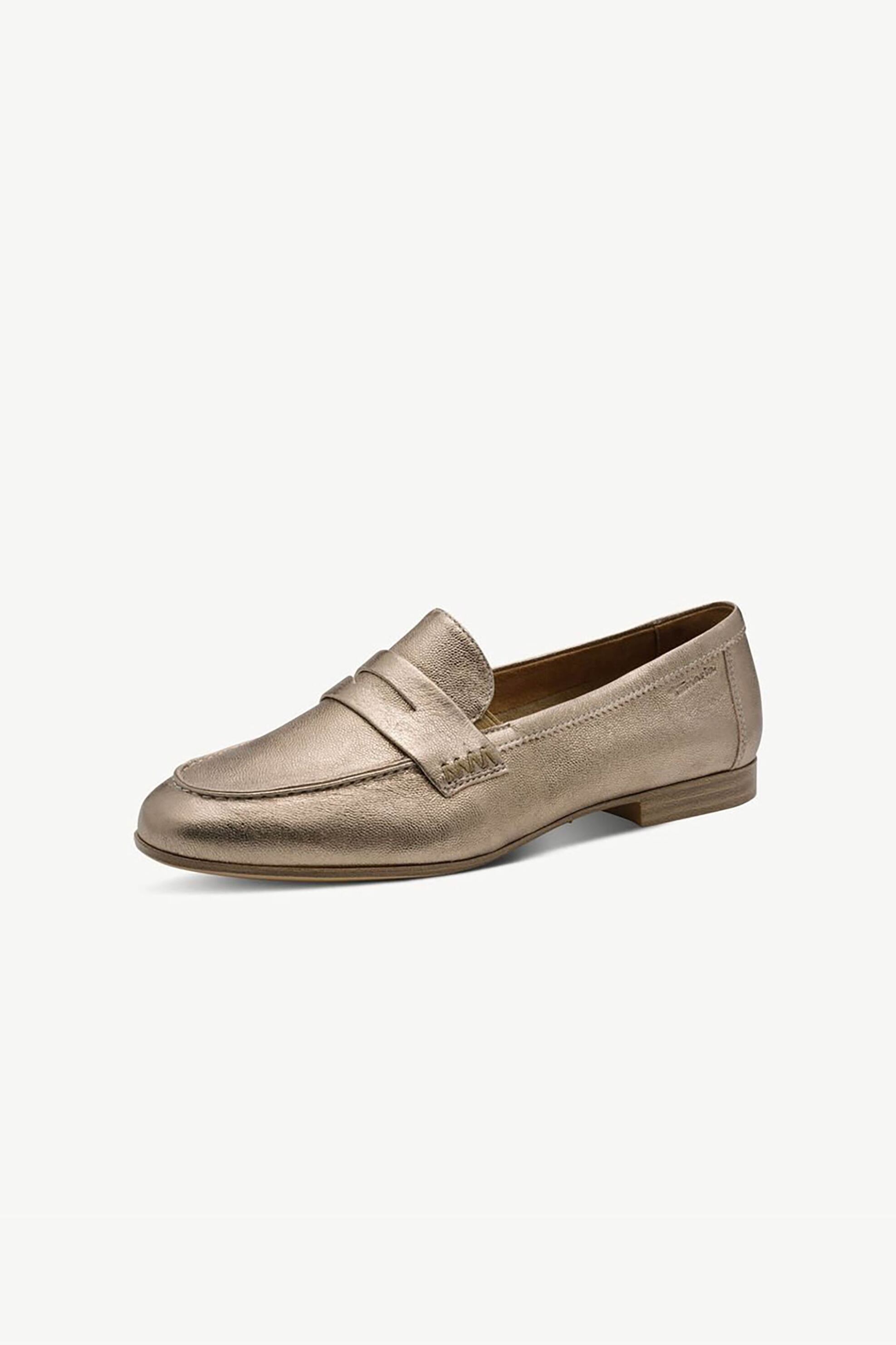TAMARIS Tamaris γυναικεία δερμάτινα loafers μονόχρωμα - 1-24233-46 Χρυσό - 2