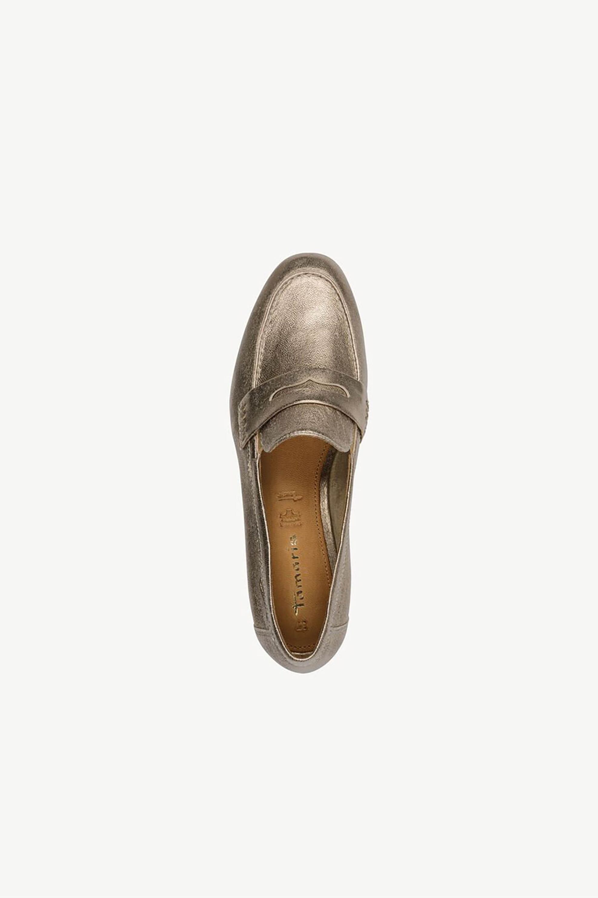 Tamaris Γυναικεία Δερμάτινα Loafers Μονόχρωμα - 1-24233-46 Χρυσό