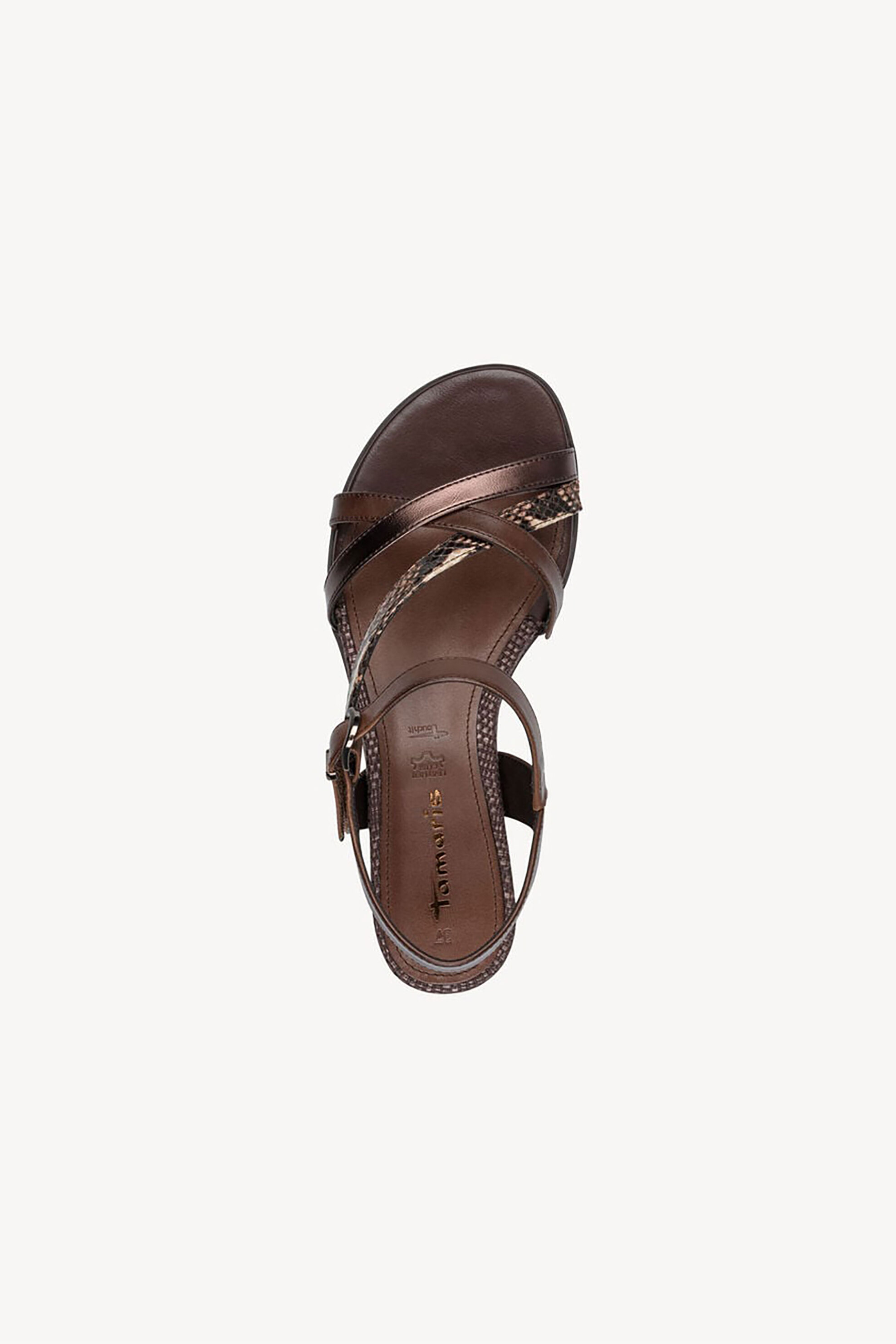 Tamaris Γυναικεία Σανδάλια με Animal Print - 1-28146-46 Καφέ