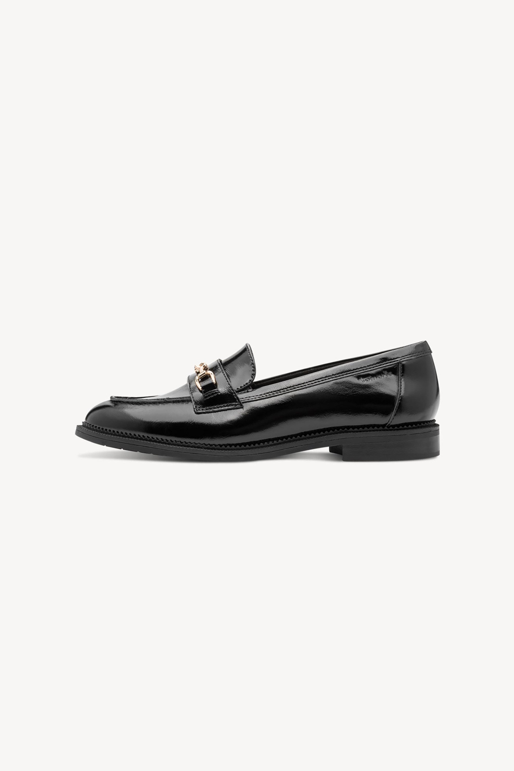 Tamaris γυναικεία δερμάτινα loafers - 1-24255-47 Μαύρο