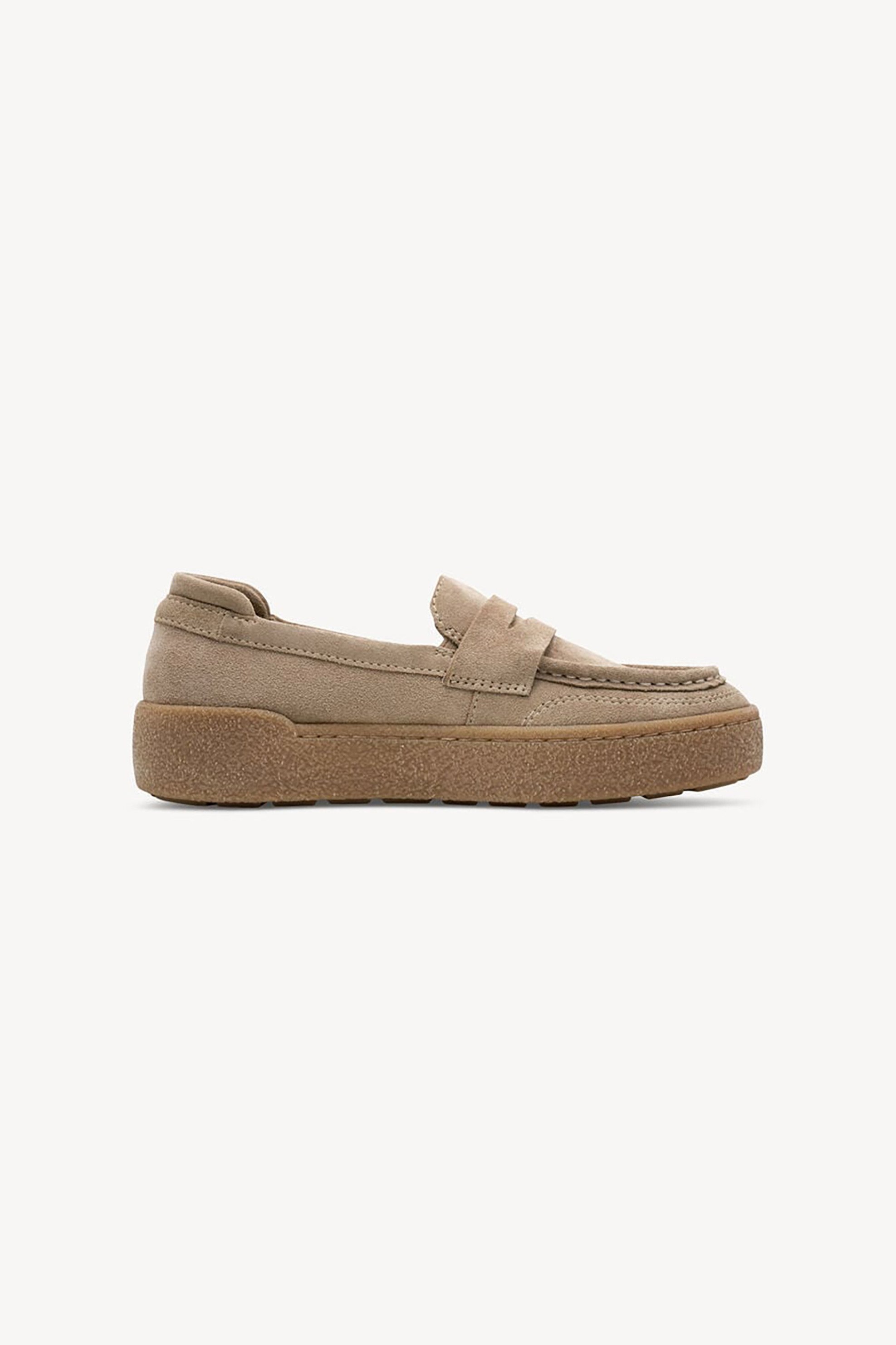 Tamaris γυναικεία δερμάτινα loafers - 1-24711-47 Μπεζ