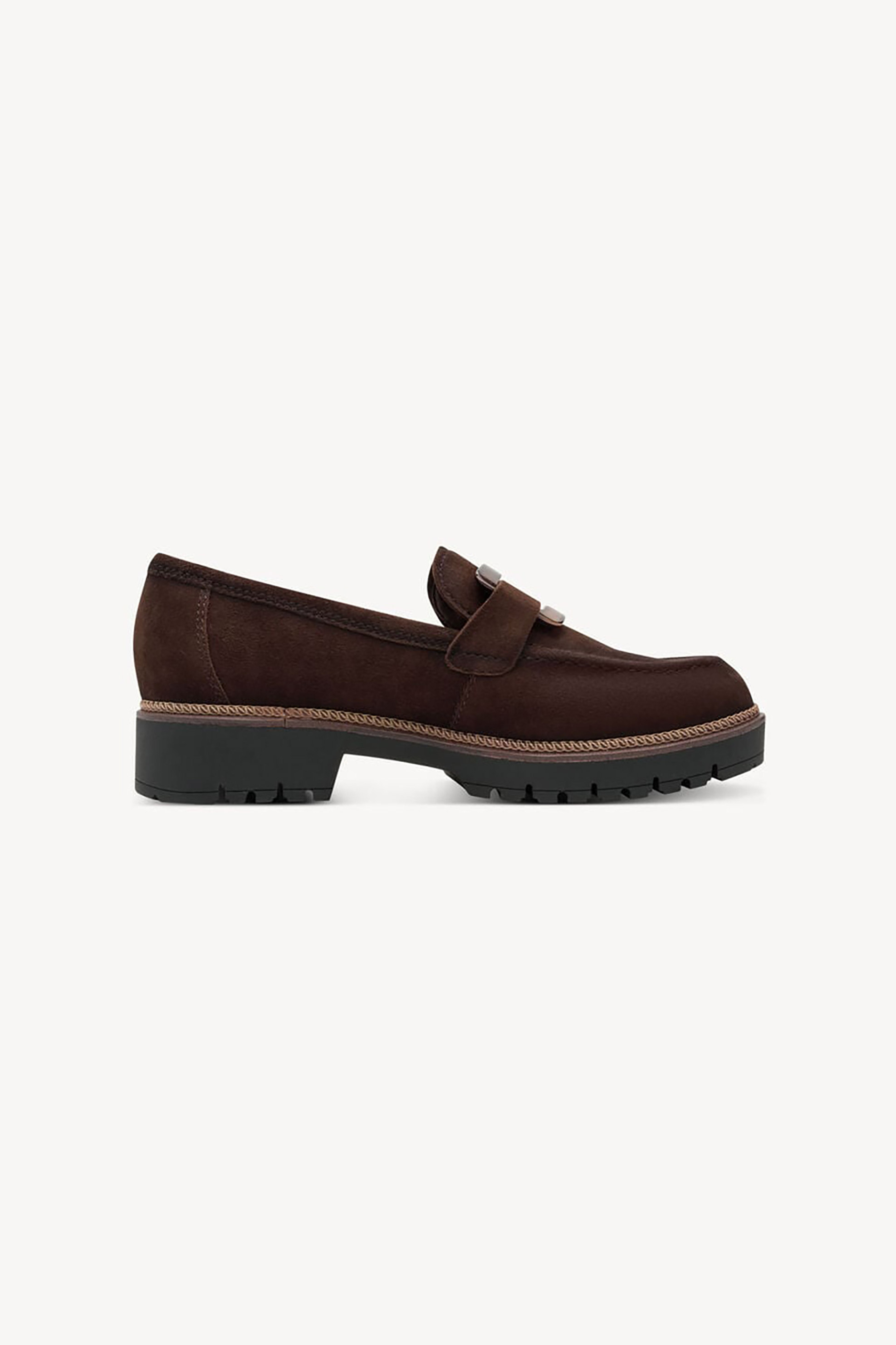 Tamaris γυναικεία δερμάτινα loafers - 1-24722-43 Καφέ