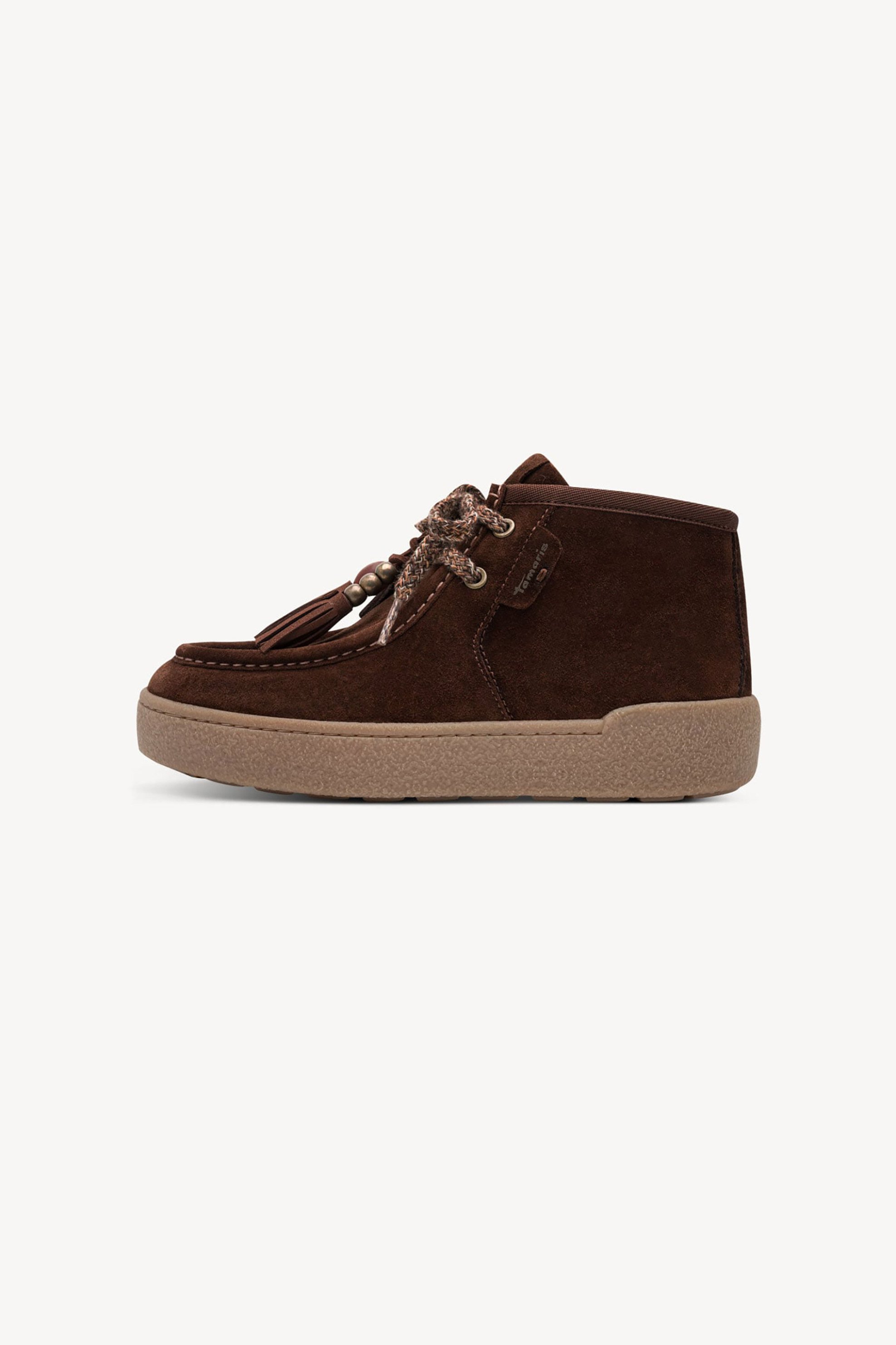 Tamaris γυναικεία δερμάτινα sneakers μποτάκια - 1-25406-47 Καφέ