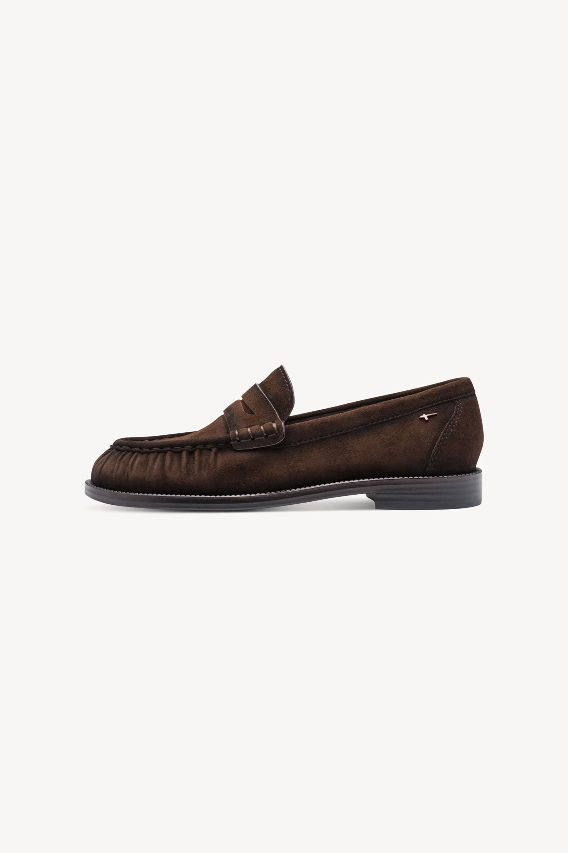 Tamaris γυναικεία δερμάτινα loafers - 1-24251-47 Καφέ Σκούρο