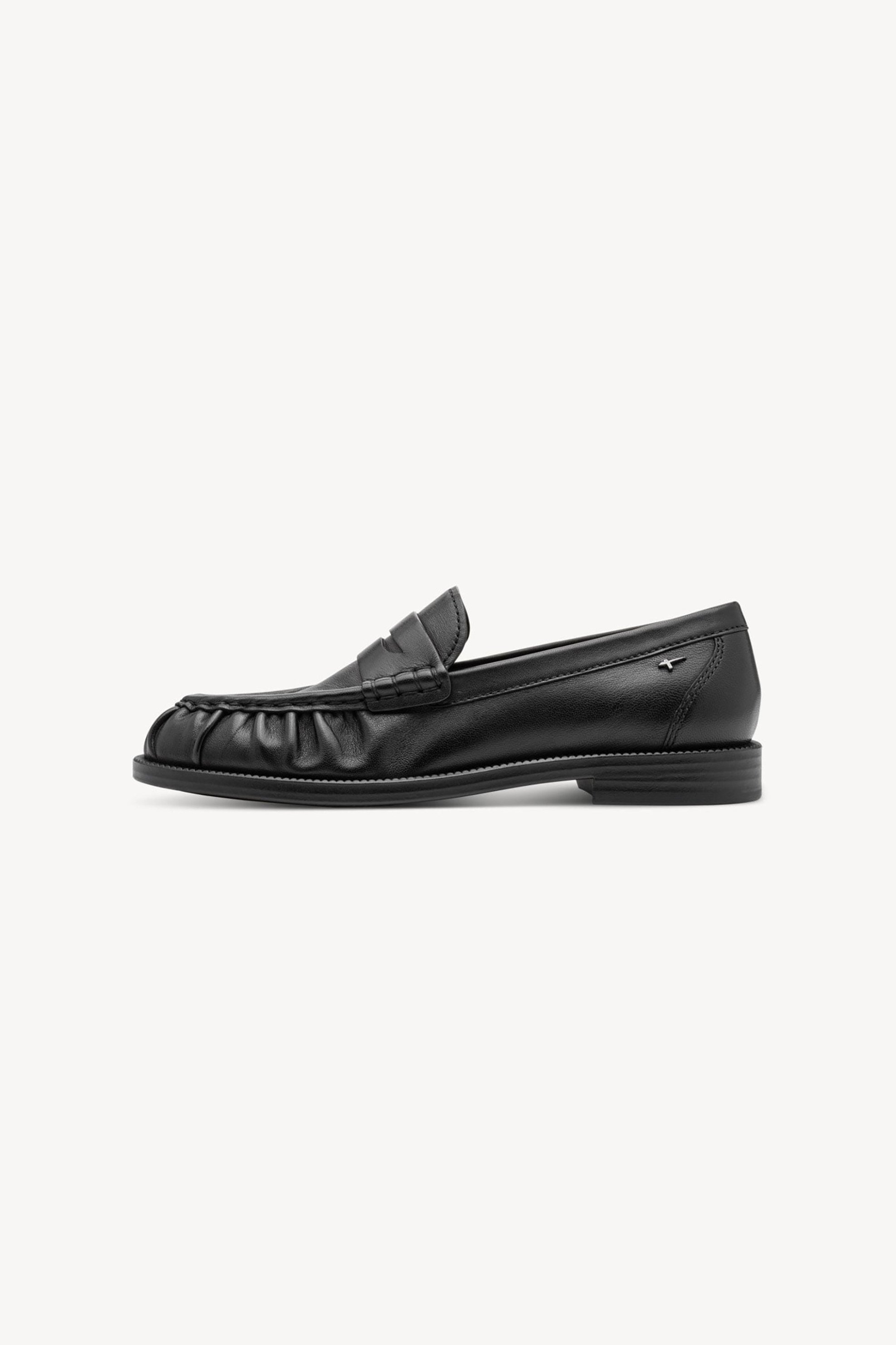 Tamaris γυναικεία δερμάτινα loafers - 1-24251-47 Μαύρο