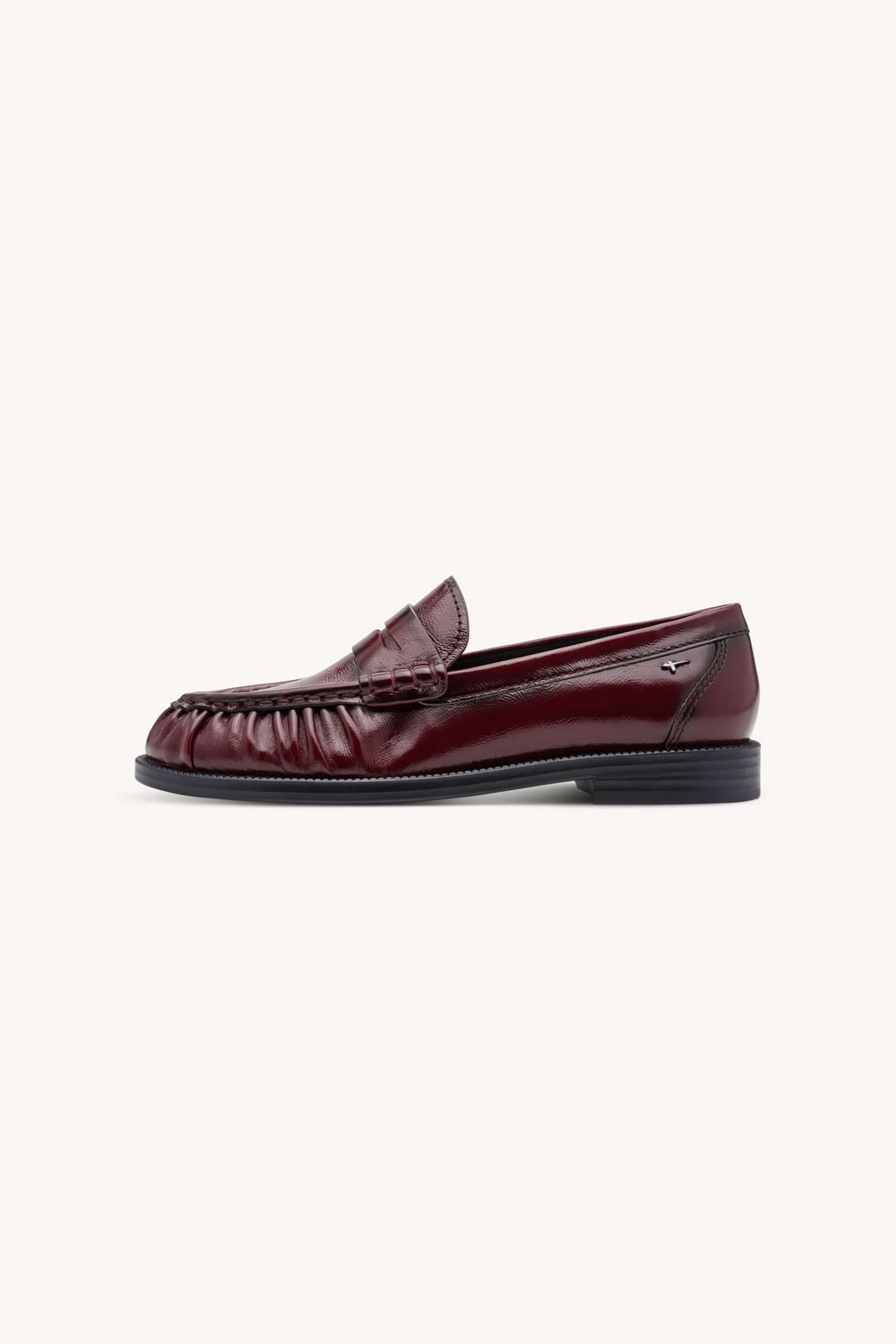 Tamaris γυναικεία δερμάτινα loafers - 1-24251-47 Μπορντό