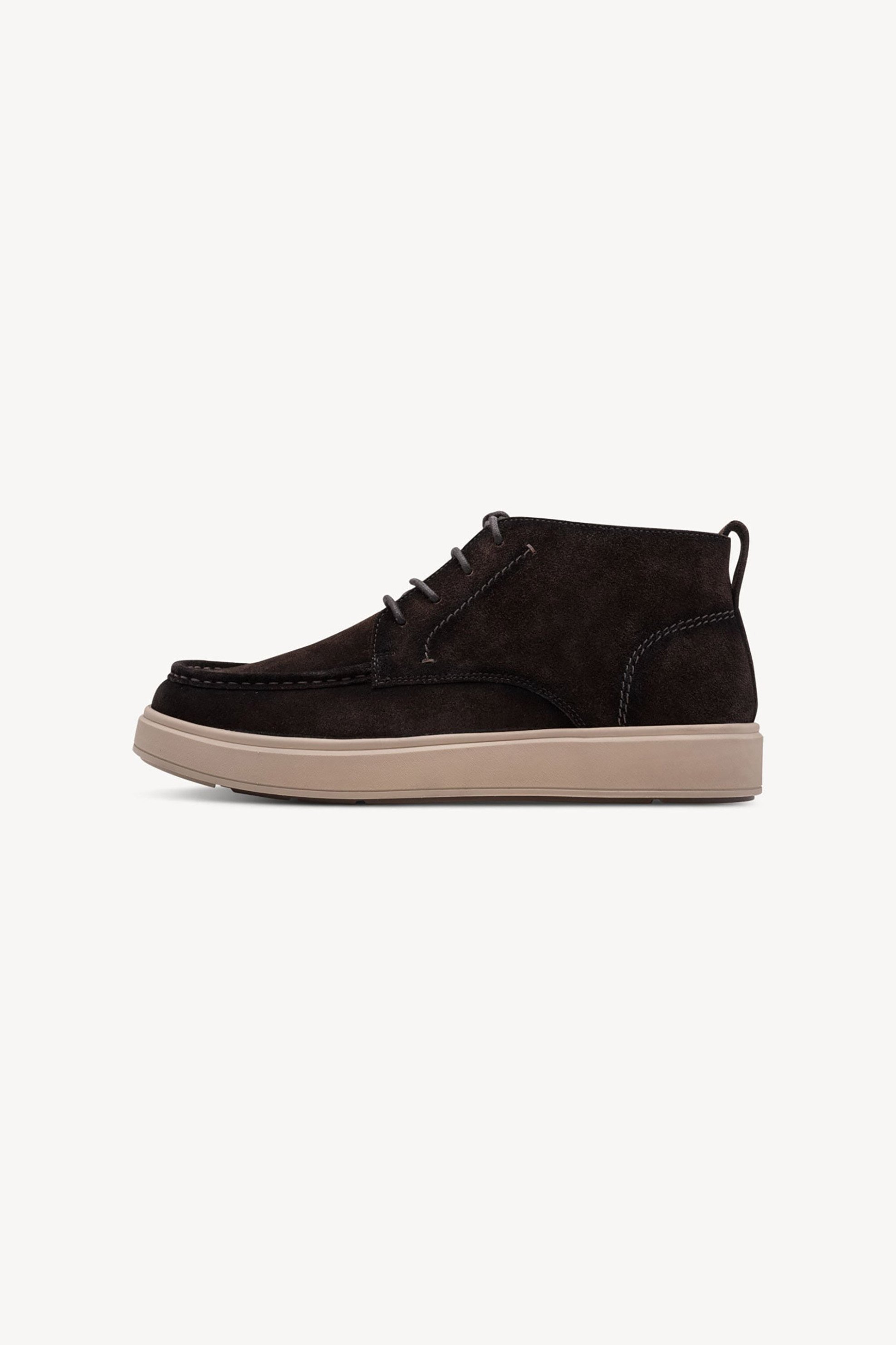 TAMARIS Tamaris ανδρικά δερμάτινα sneakers μποτάκια - 1-15210-47 Καφέ Σκούρο