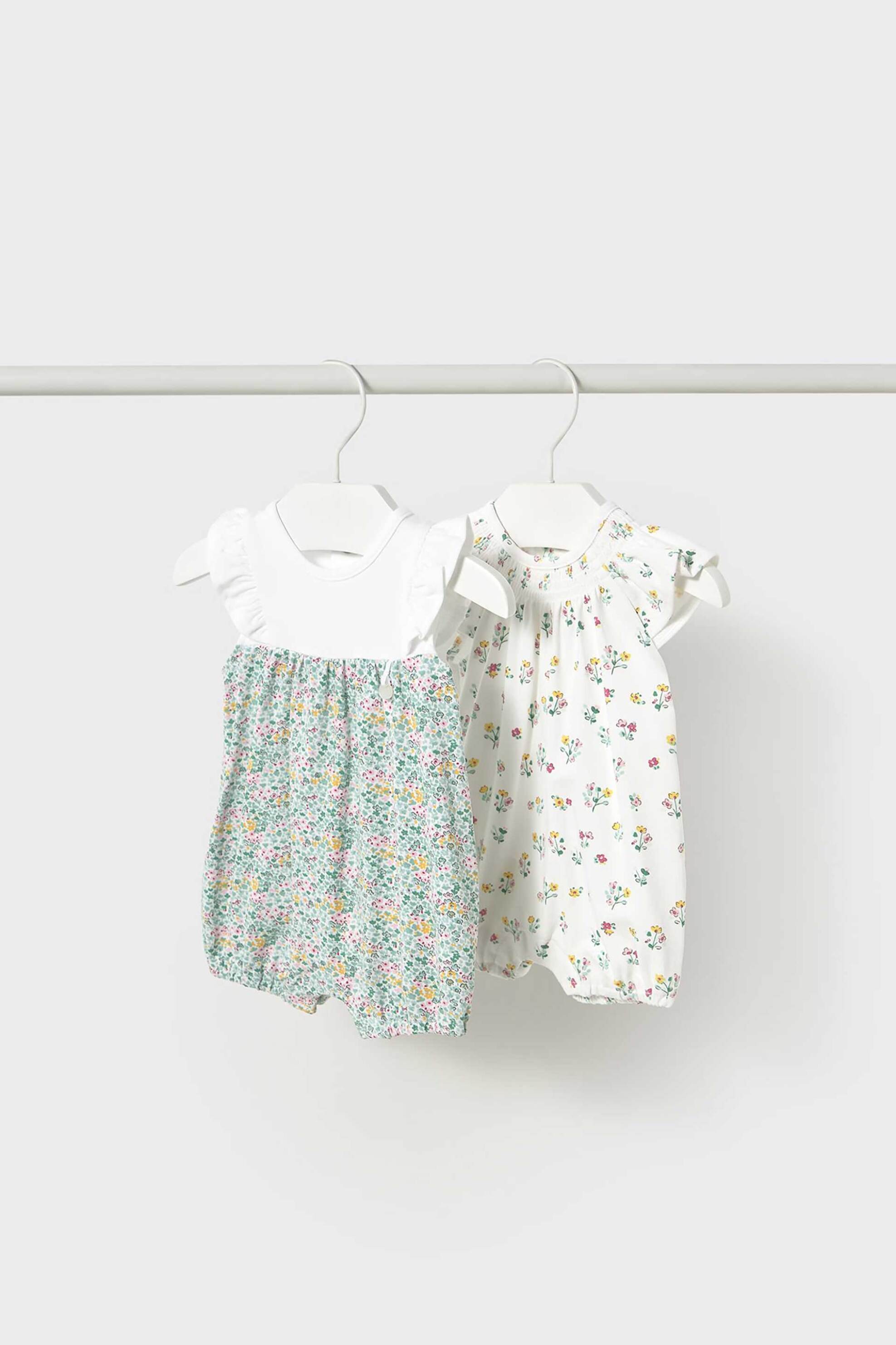 Mayoral βρεφικό σετ φορμάκια με floral print - 1749-S25 Πετρόλ