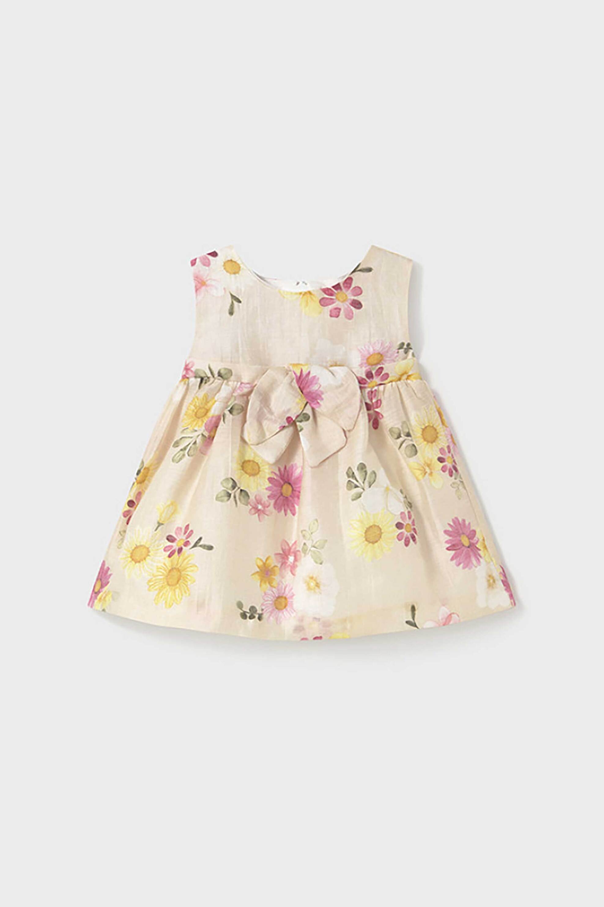 MAYORAL Mayoral βρεφικό φόρεμα με floral print - 1863-S25 Κίτρινο