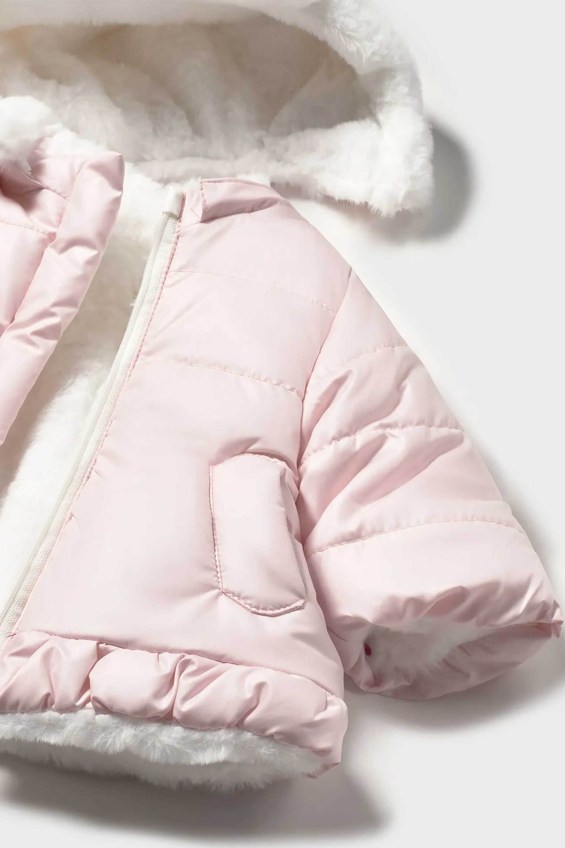 Mayoral βρεφικό μπουφάν διπλής όψης με κουκούλα - 2404-W26 Ροζ Ανοιχτό φωτογραφία