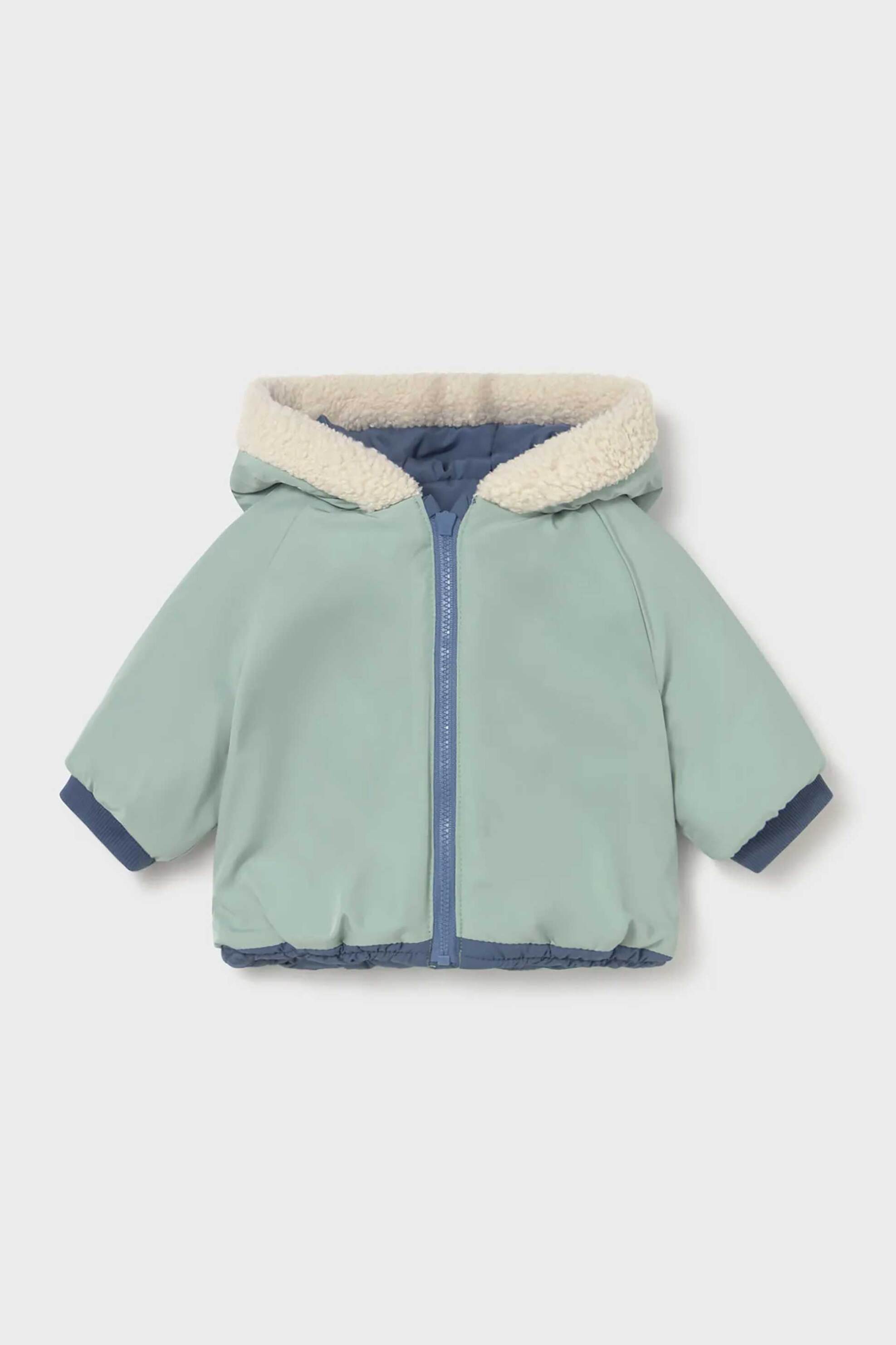 Mayoral βρεφικό μπουφάν διπλής όψης με κουκούλα - 2410-W26 Denim Blue Σκούρο