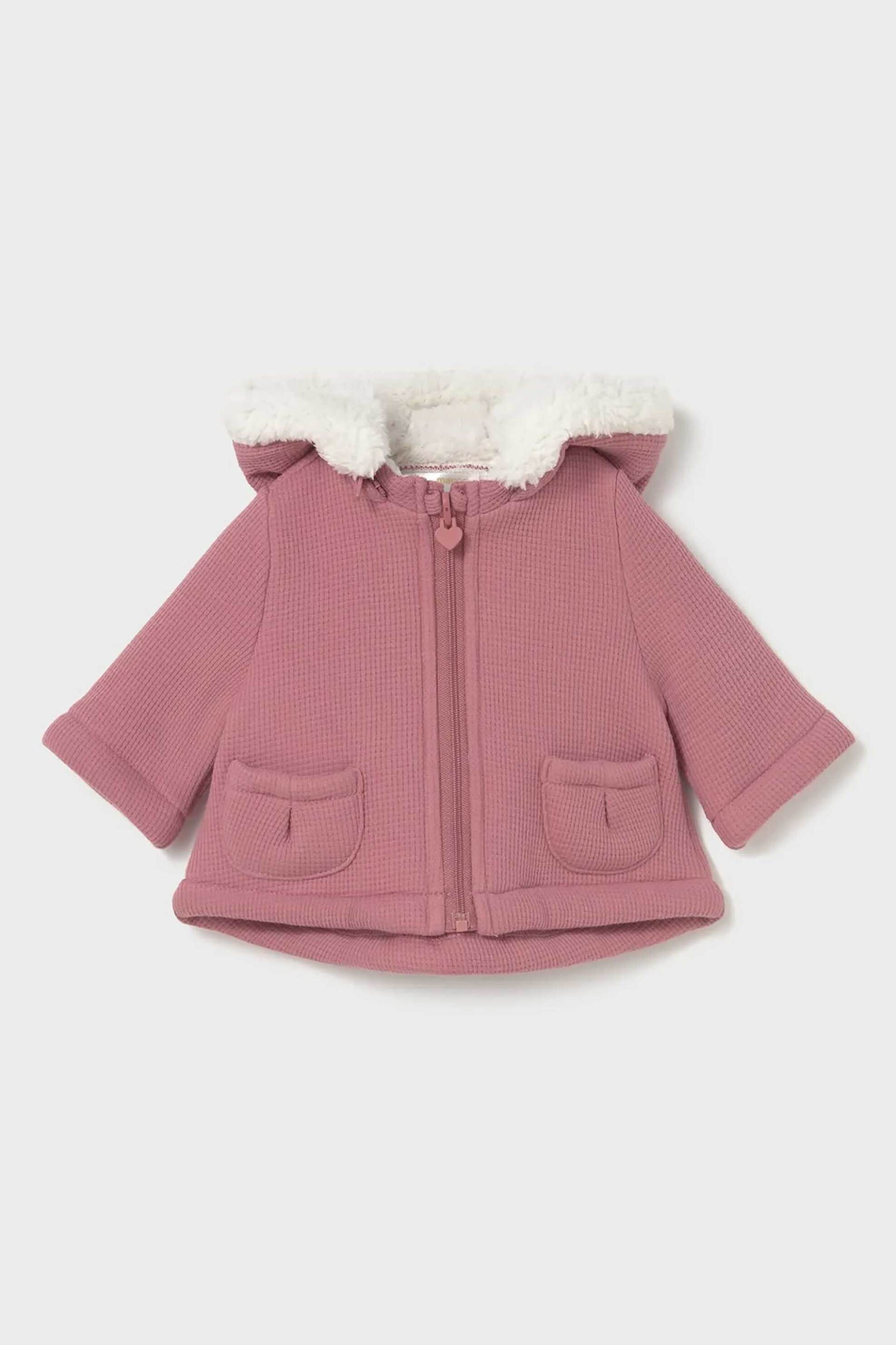 MAYORAL Mayoral βρεφικό μπουφάν structured με κουκούλα - 2493-W26 Ροζ