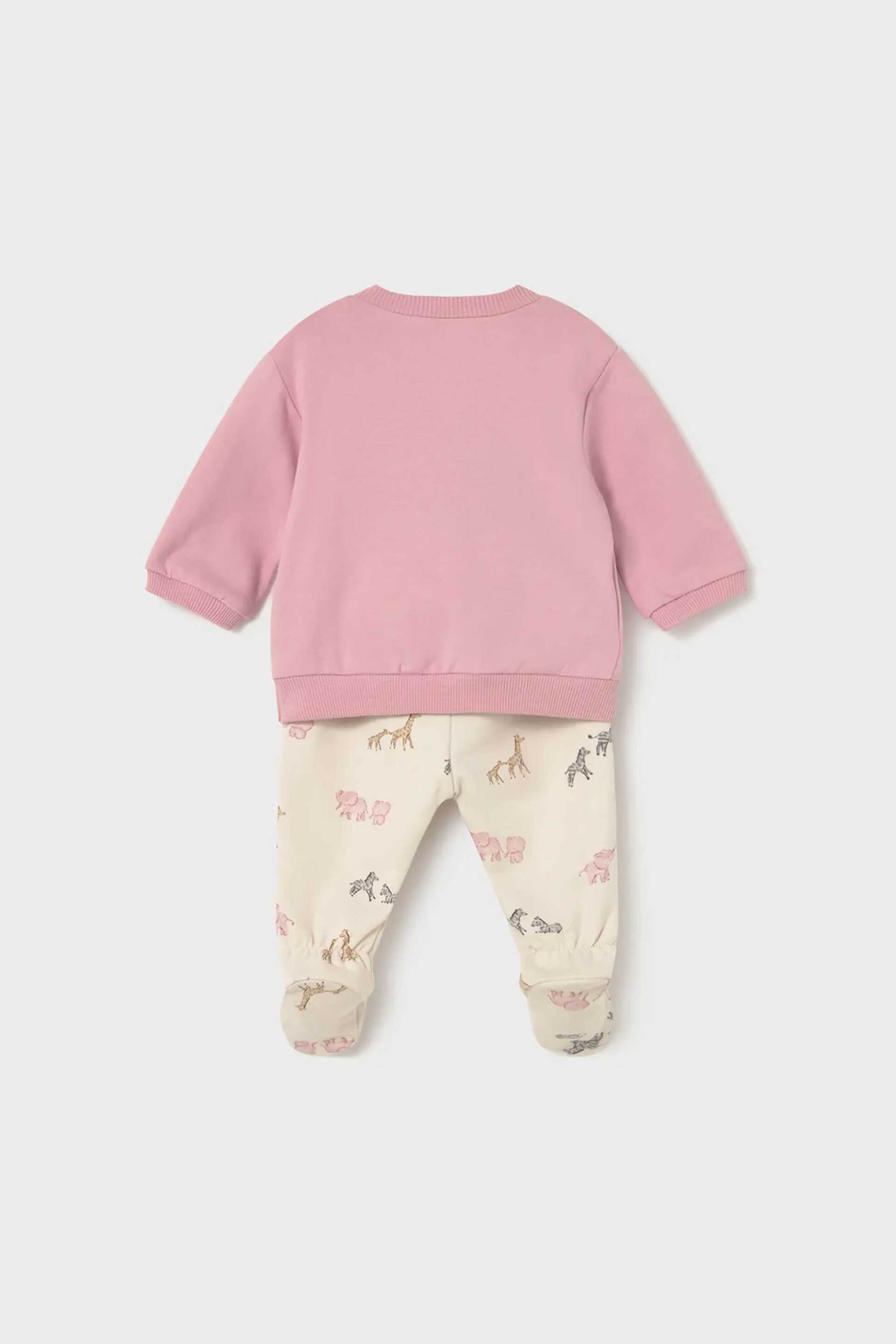 Mayoral βρεφικό σετ μπλούζα και παντελόνι με all-over print (2 τεμάχια) - 2557-W26 Ροζ Ανοιχτό φωτογραφία