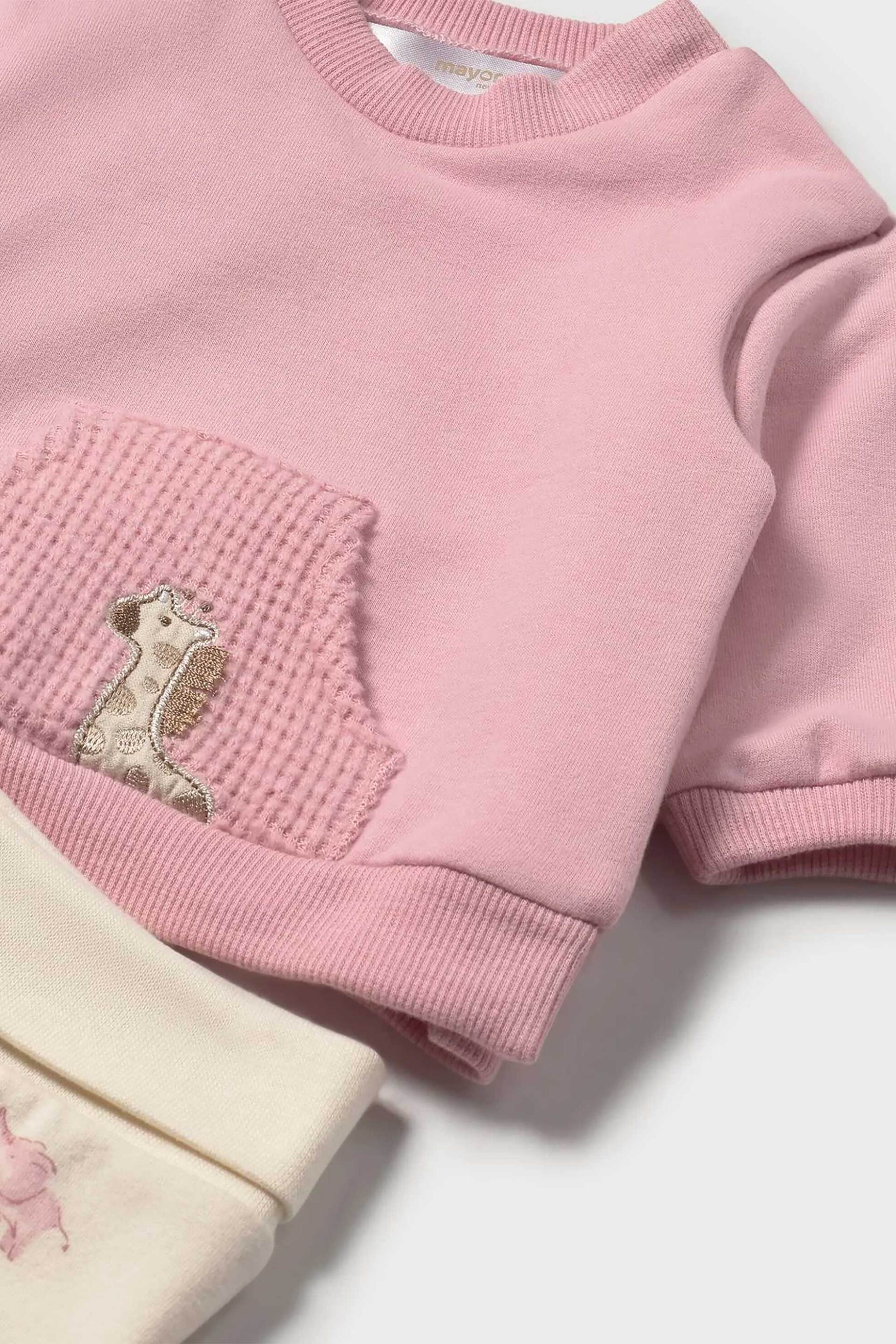 Mayoral βρεφικό σετ μπλούζα και παντελόνι με all-over print (2 τεμάχια) - 2557-W26 Ροζ Ανοιχτό φωτογραφία