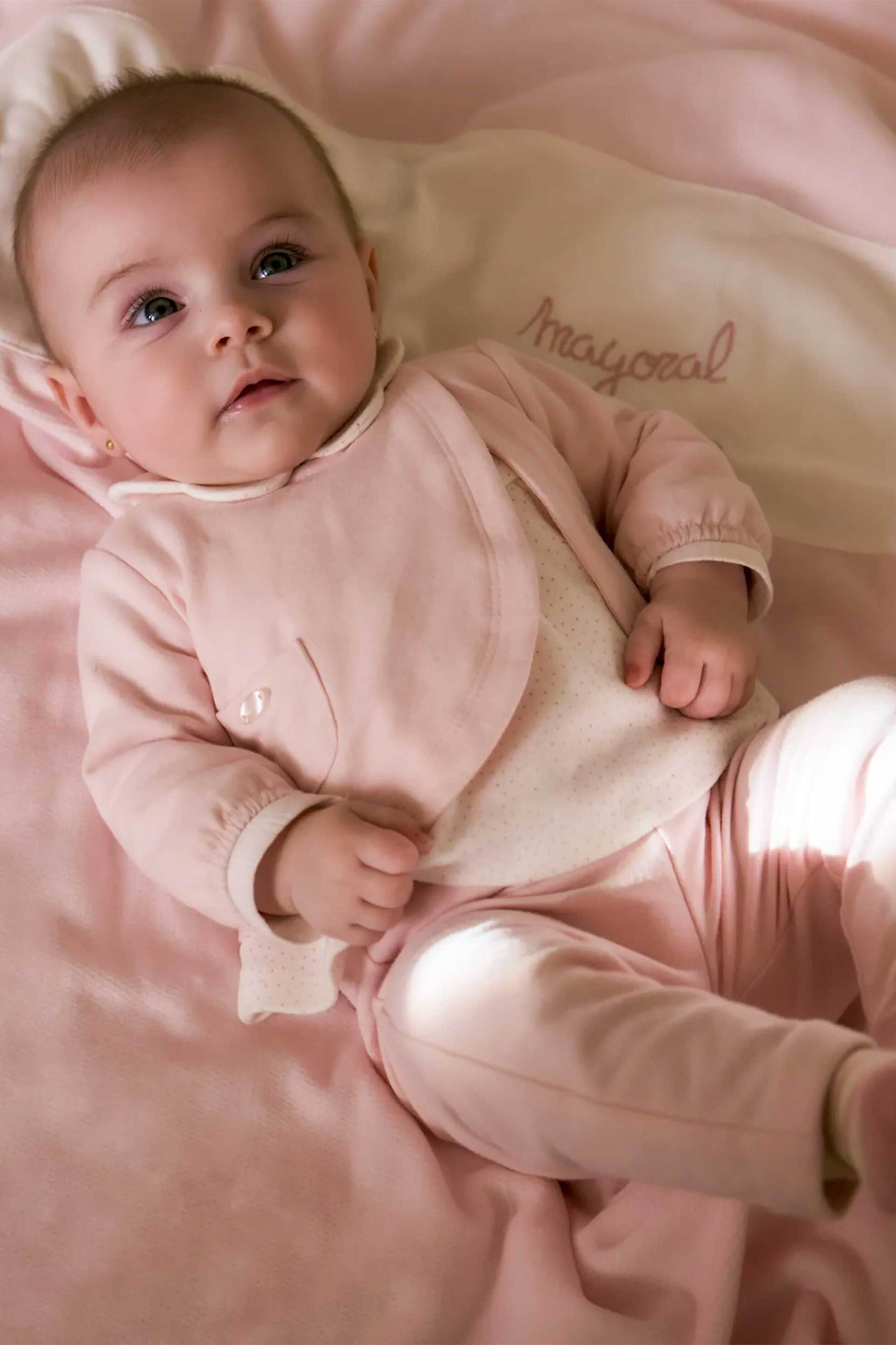 MAYORAL Mayoral βρεφικό σετ μπλουζάκι με κολάν (2 τεμάχια) - 2707-W26 Ροζ Ανοιχτό