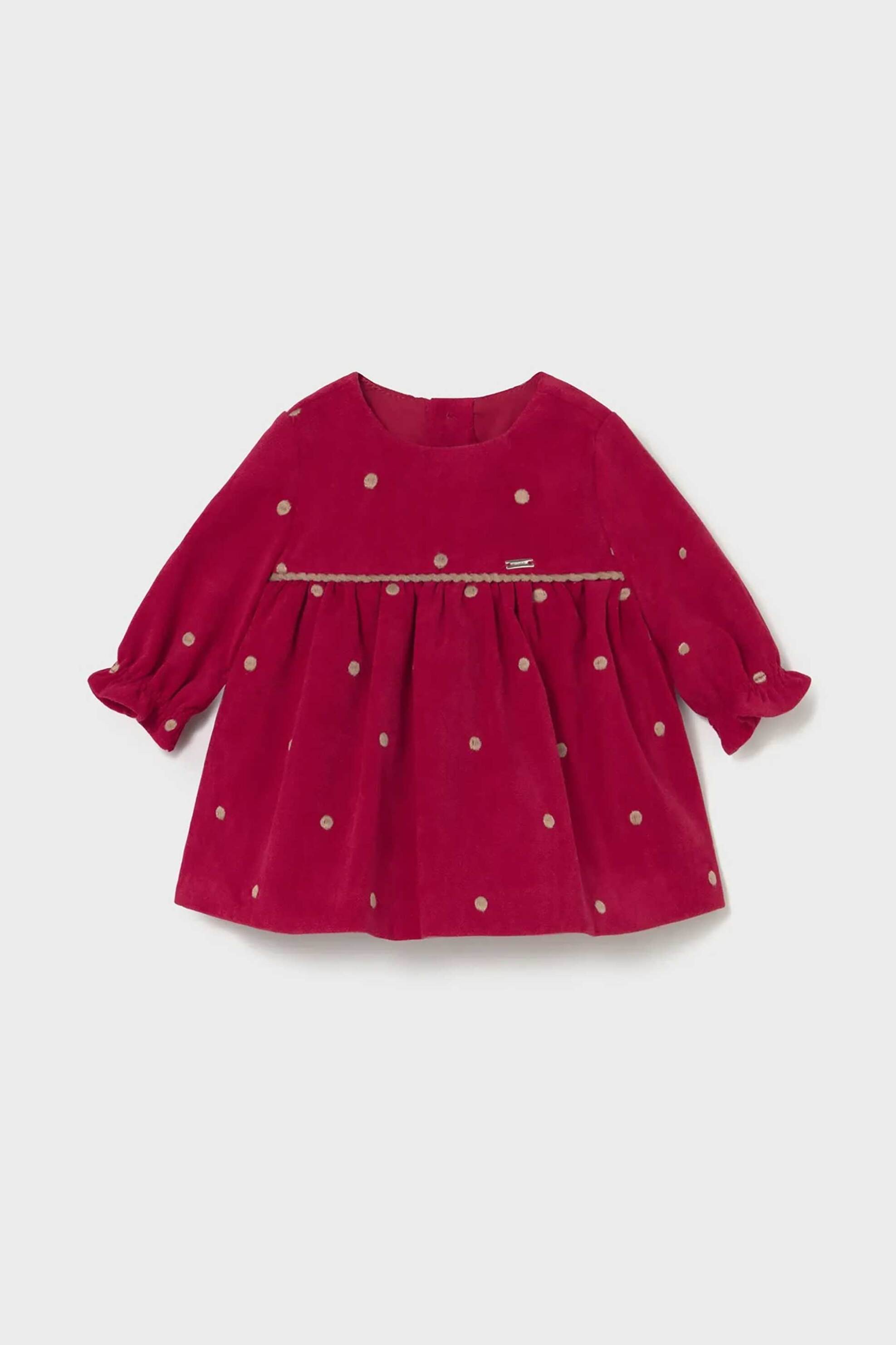 Mayoral βρεφικό φορμάκι με βελούδινη υφή - 2820-W26 Κόκκινο