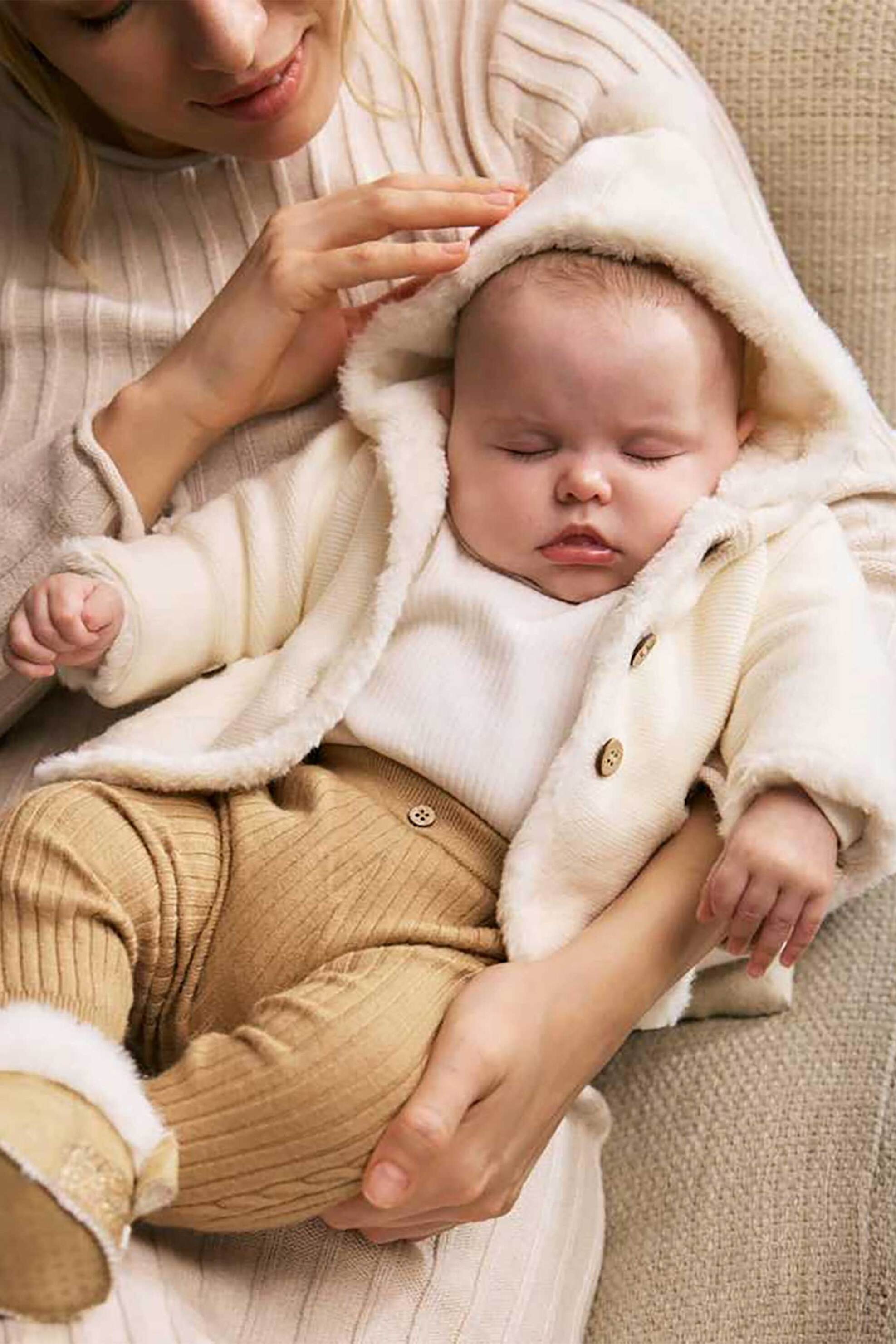 Mayoral βρεφική ζακέτα με κουκούλα - 2333-W26 Μπεζ