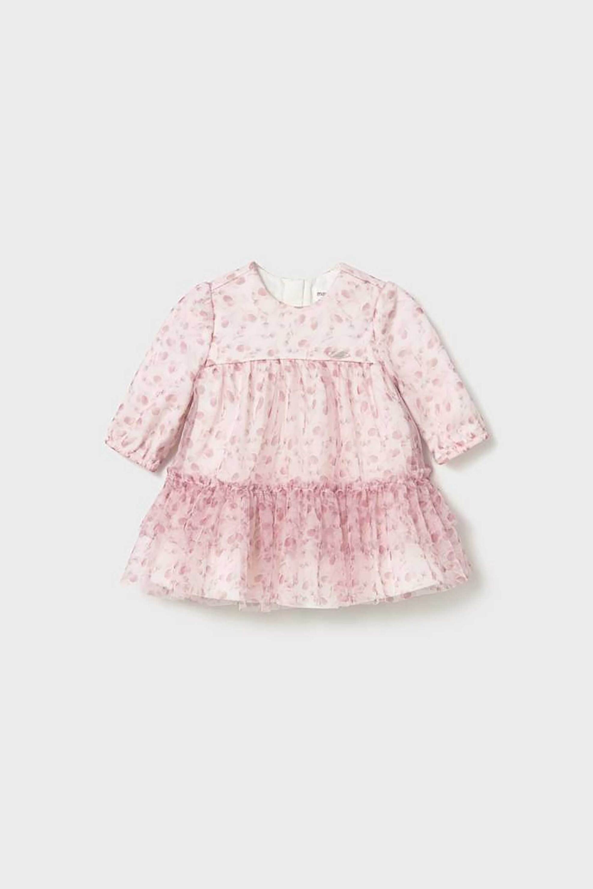 Mayoral βρεφικό φόρεμα με all-over print - 2817-W26 Ροζ