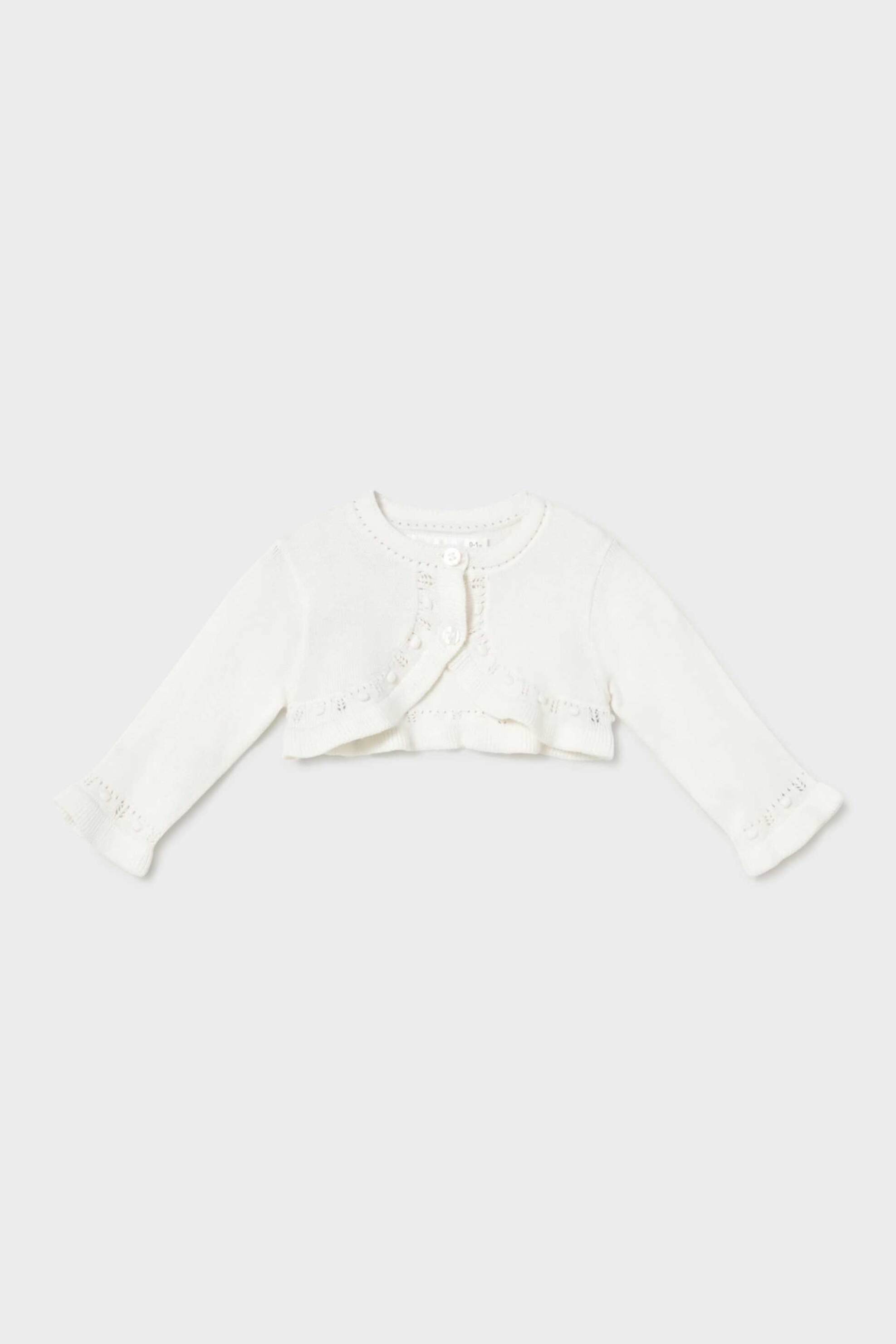 Mayoral βρεφική πλεκτή ζακέτα μπολερό - 318-S26 Εκρού