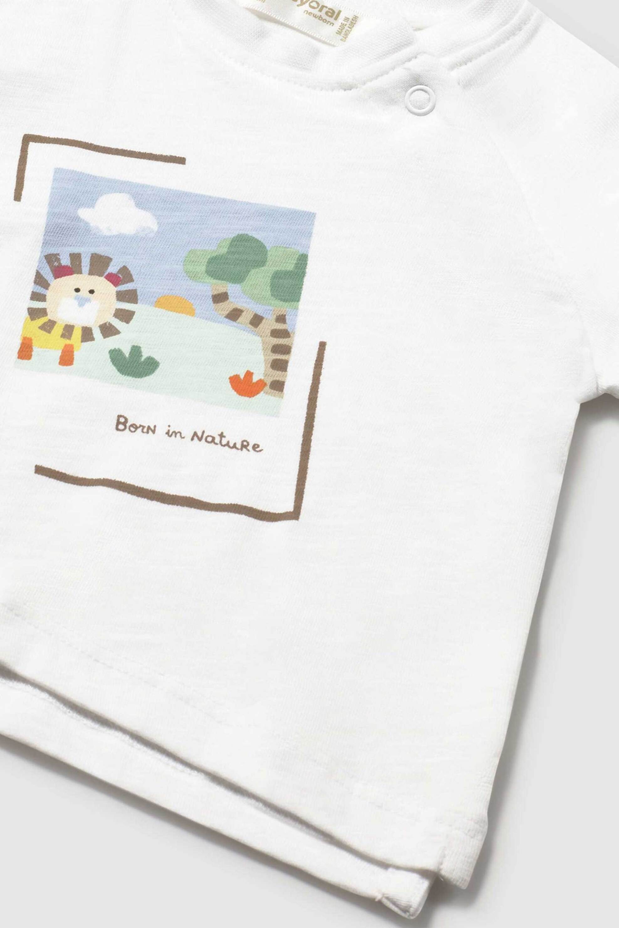 Mayoral Βρεφικό Σετ T-Shirt με Print - 1074-S26 Κίτρινο