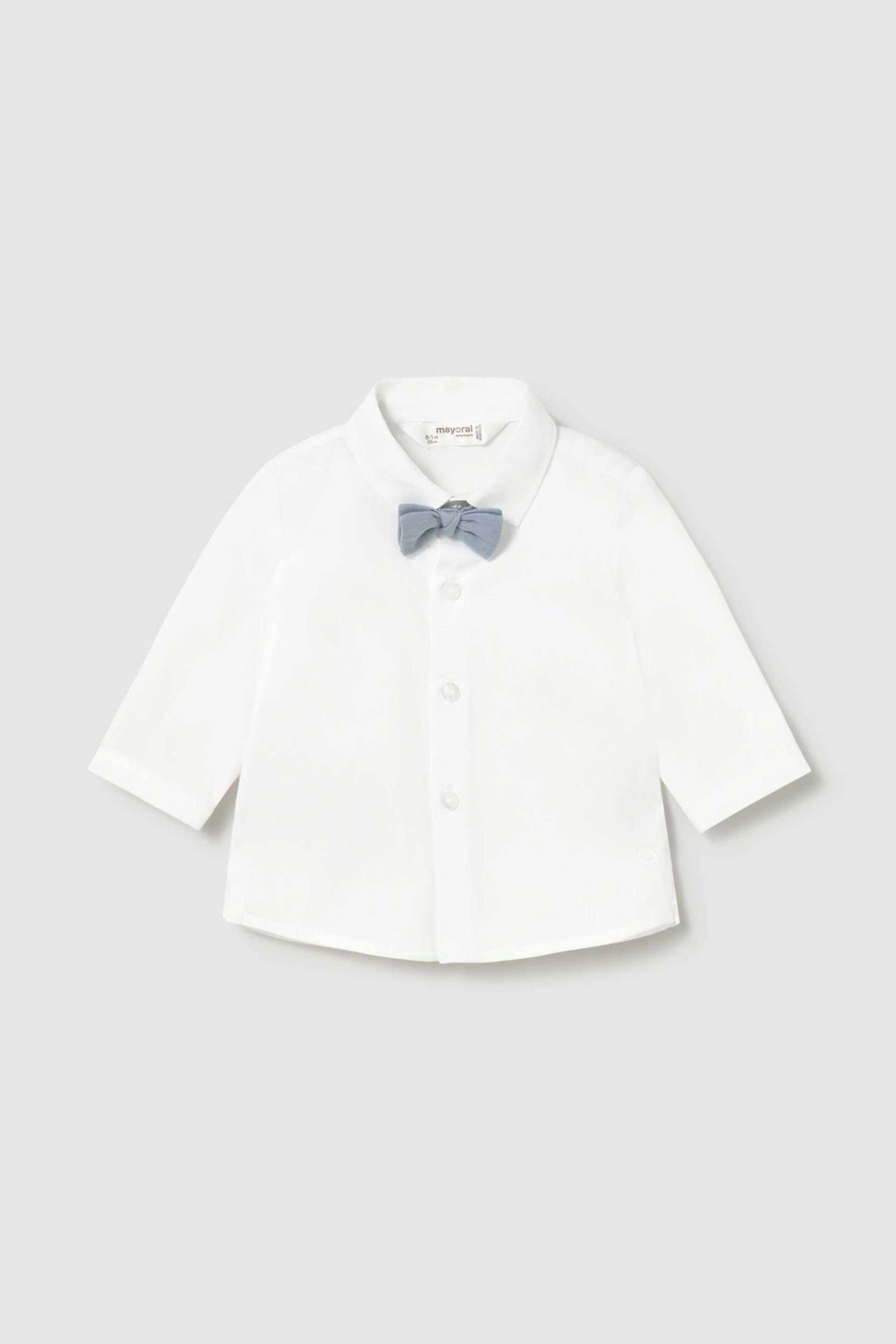 Mayoral βρεφικό πουκάμισο με παπιγιόν - 1101-S26 Λευκό