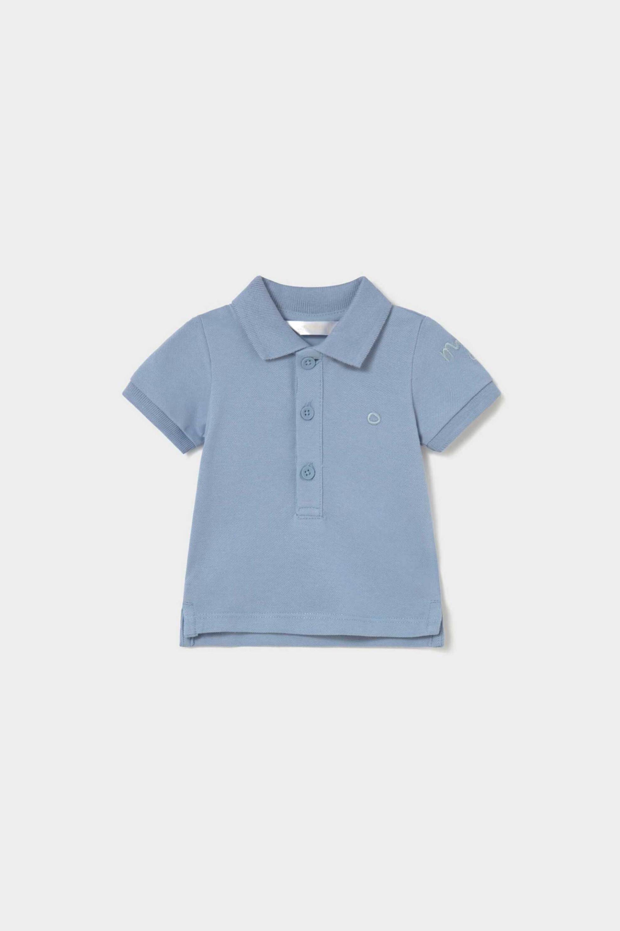 Mayoral βρεφική μπλούζα πόλο μονόχρωμη - 1102-S26 Γαλάζιο