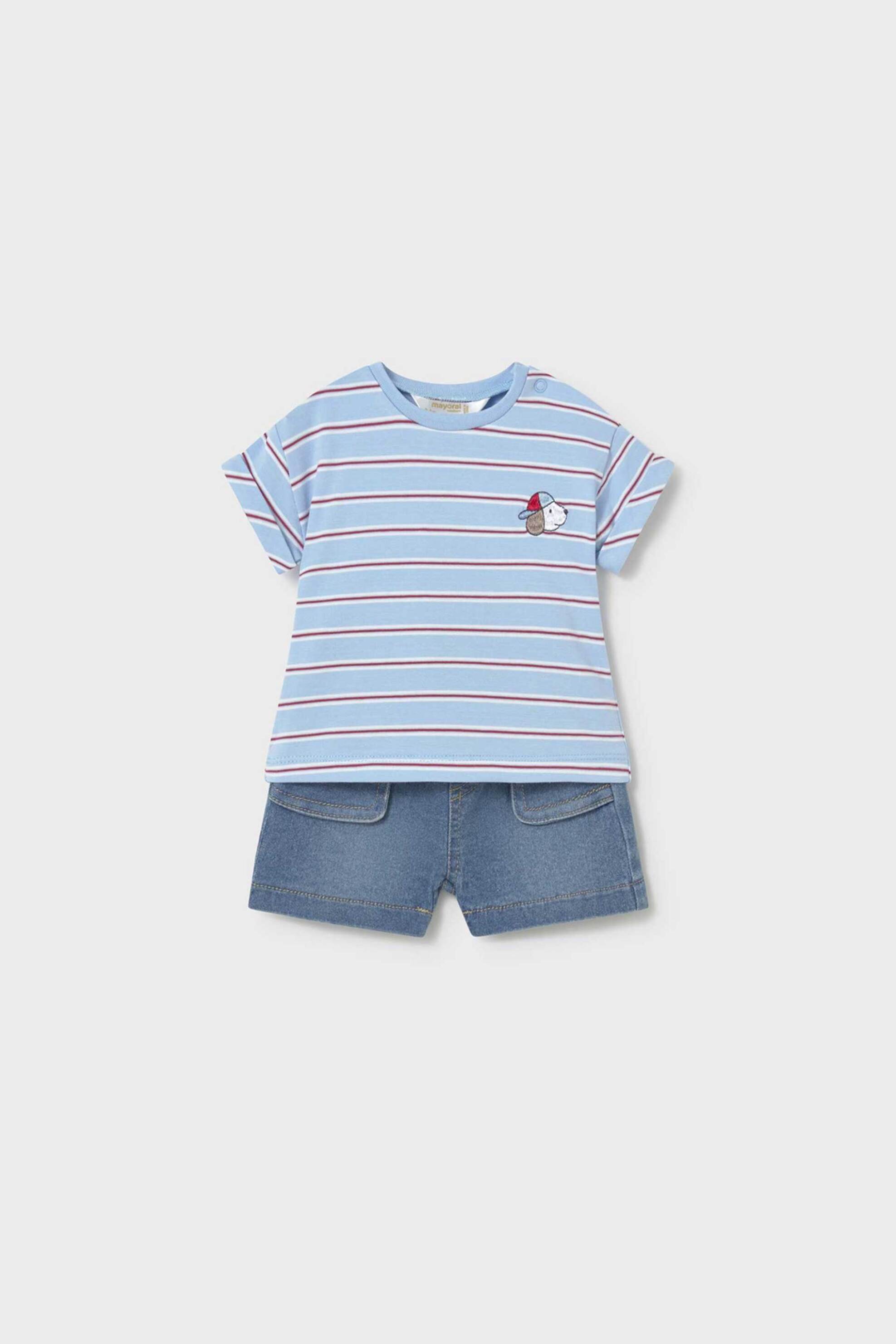 Mayoral βρεφικό σετ μπλούζα και σορτς (2 τεμάχια) - 1284-S26 Μπλε