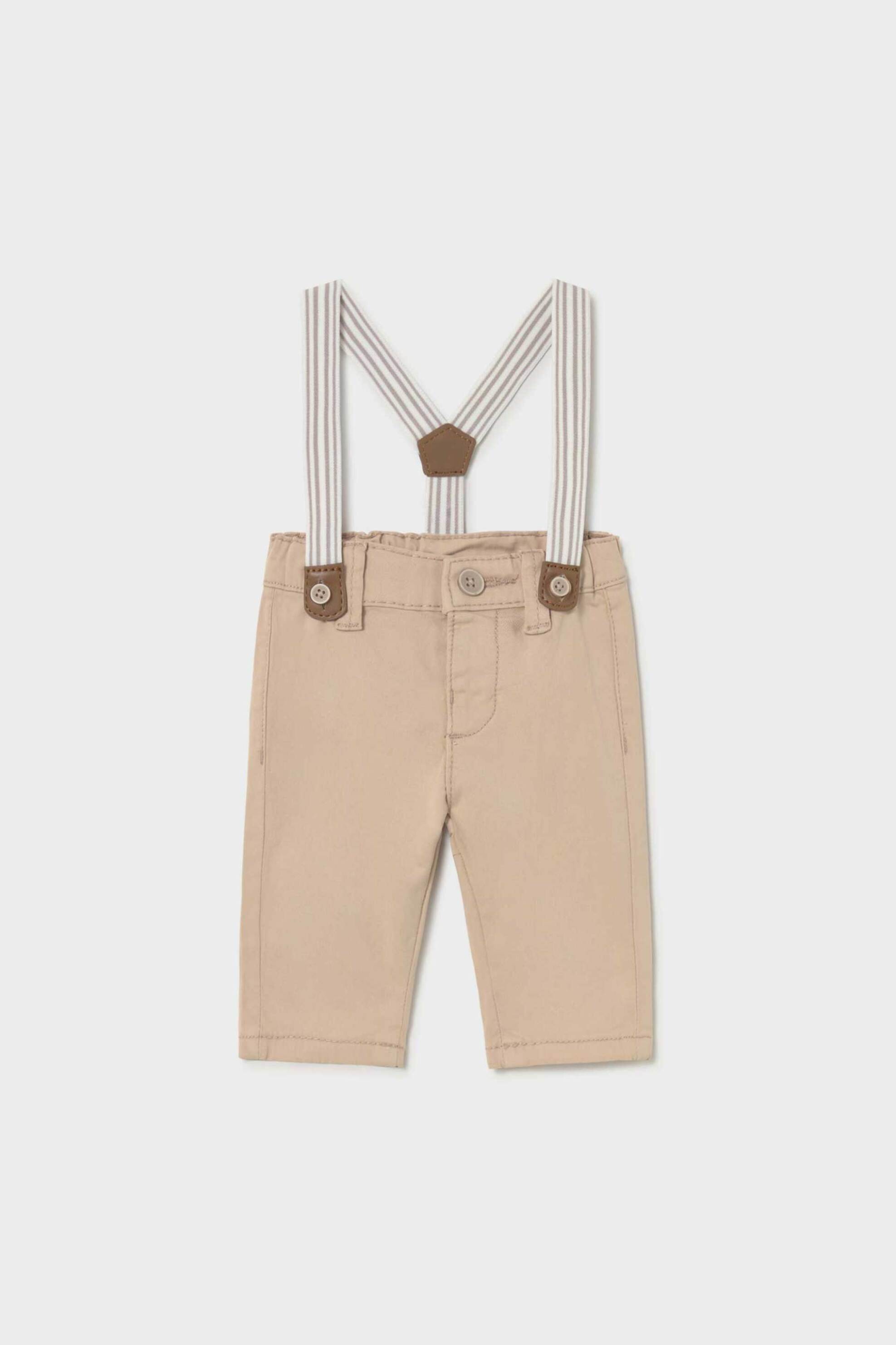Mayoral βρεφικό παντελόνι chino με τιράντες - 1596-S26 Μπεζ