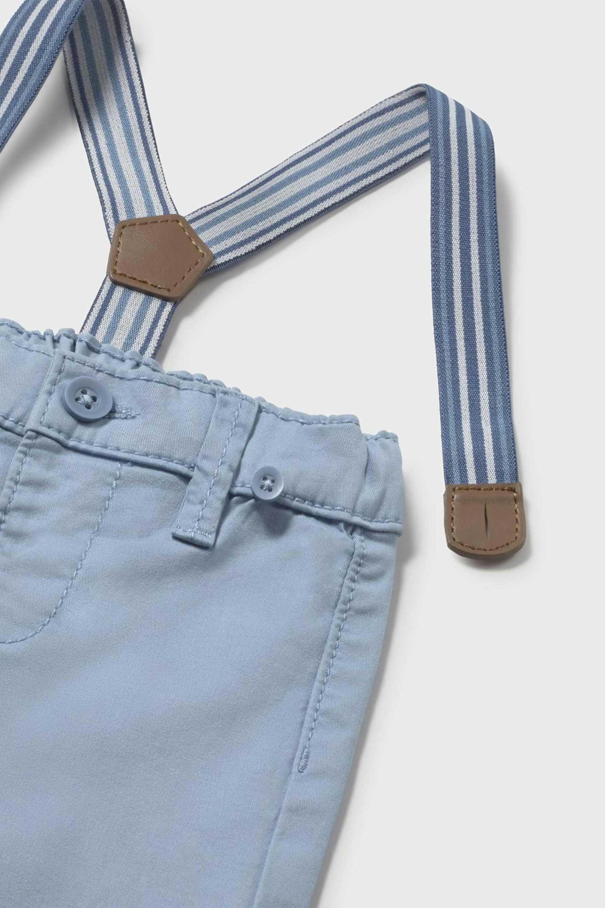 Mayoral Βρεφικό Παντελόνι Chino με Τιράντες - 1596-S26 Γαλάζιο