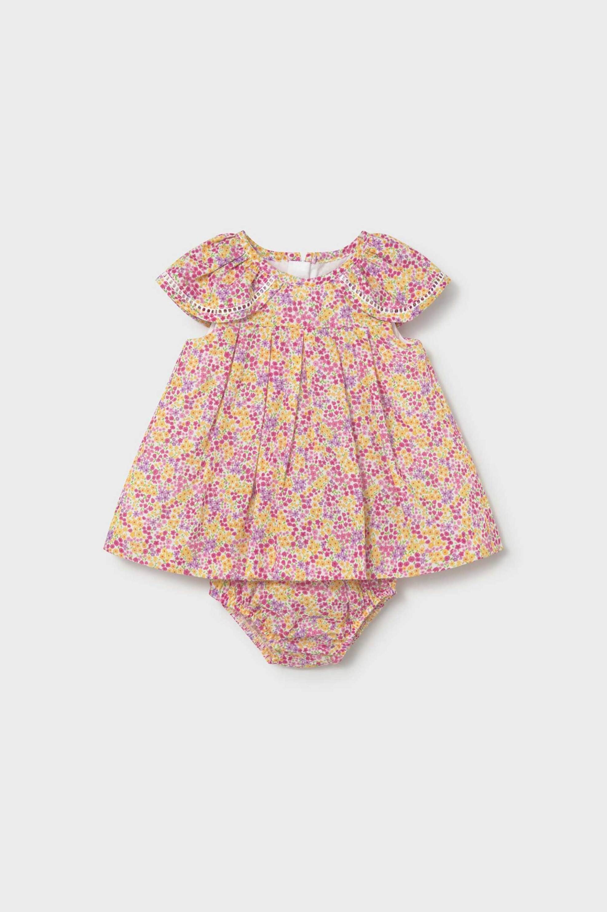 Mayoral βρεφικό φόρεμα με floral print - 1806-S26 Ροζ