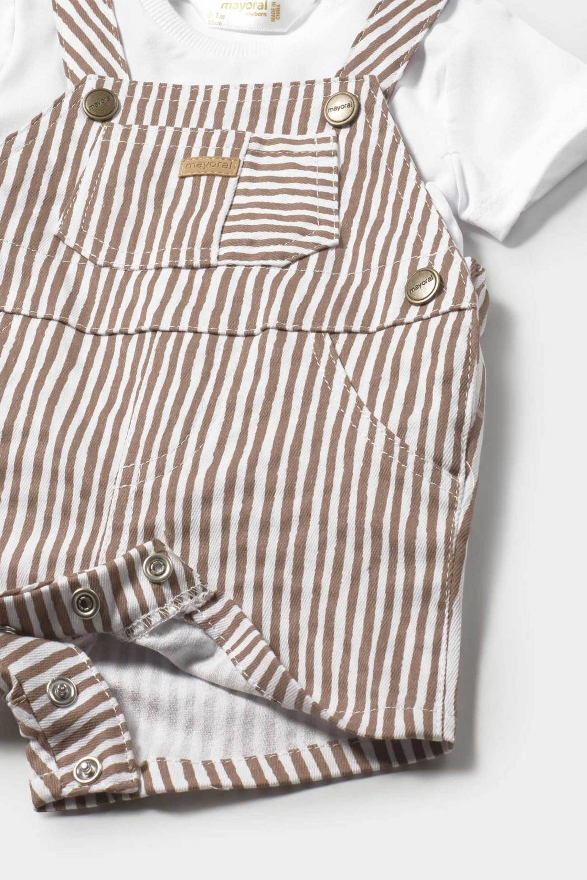 Mayoral Βρεφικό Σετ Σαλοπέτα με Τ-Shirt - 1623-S26 Μπεζ