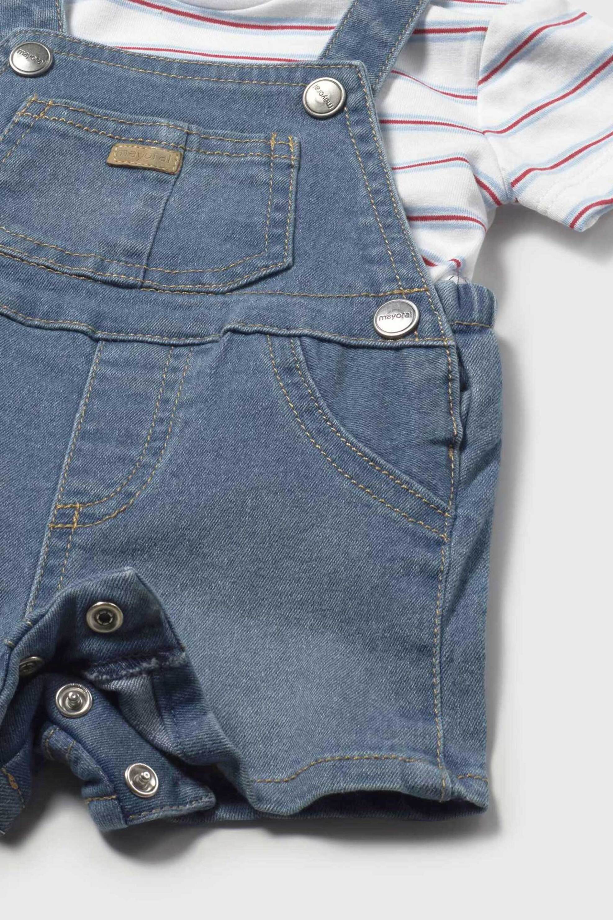 Mayoral Βρεφικό Σετ Σαλοπέτα με Τ-Shirt - 1623-S26 Denim Blue Σκούρο