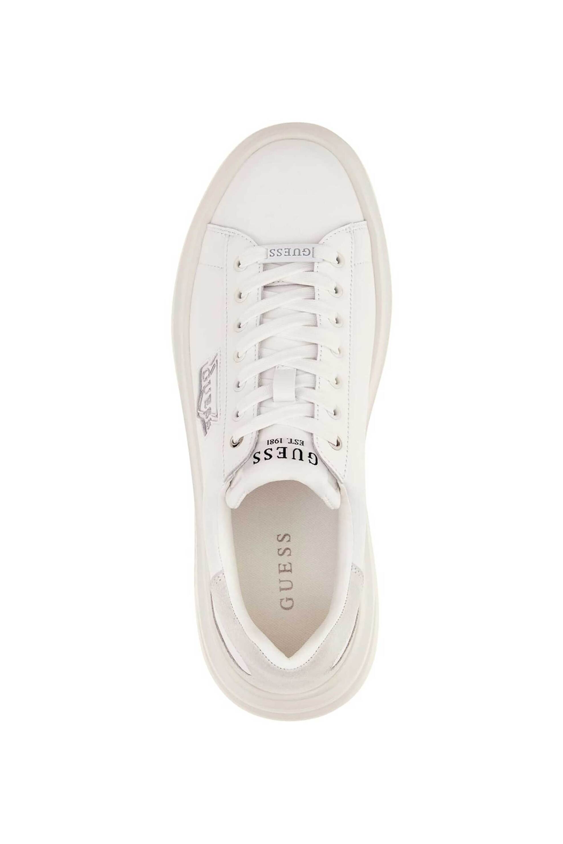 Guess Ανδρικά Δερμάτινα Sneakers Elba - Fmfbanlel12 Λευκό