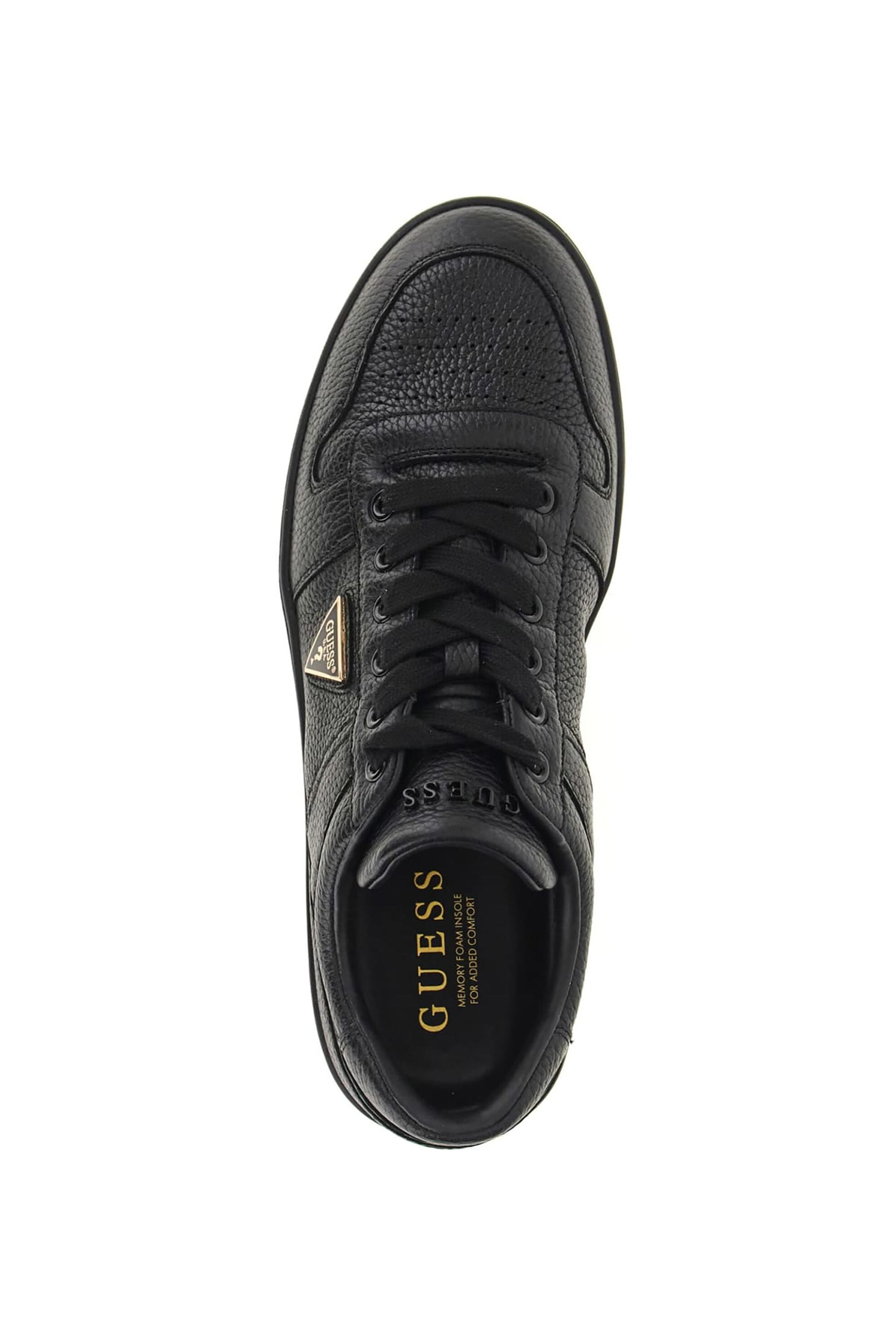 Guess Ανδρικά Δερμάτινα Sneakers Uddent - Fmtuddele12 Μαύρο