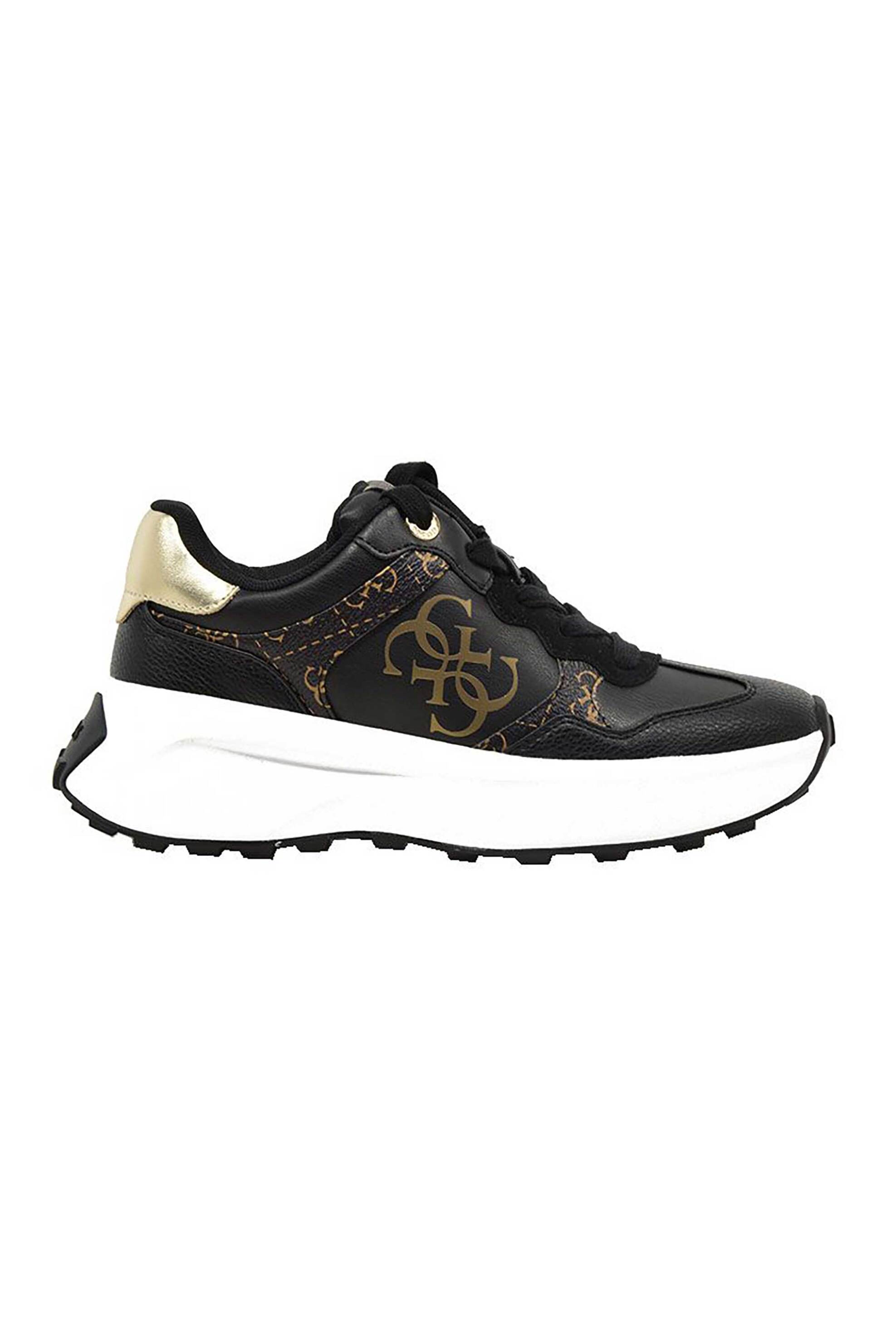 Guess γυναικεία sneakers με κορδόνια και λογότυπο "Flplucfal12 Luckei" - FLPLUCFAL12 Μαύρο