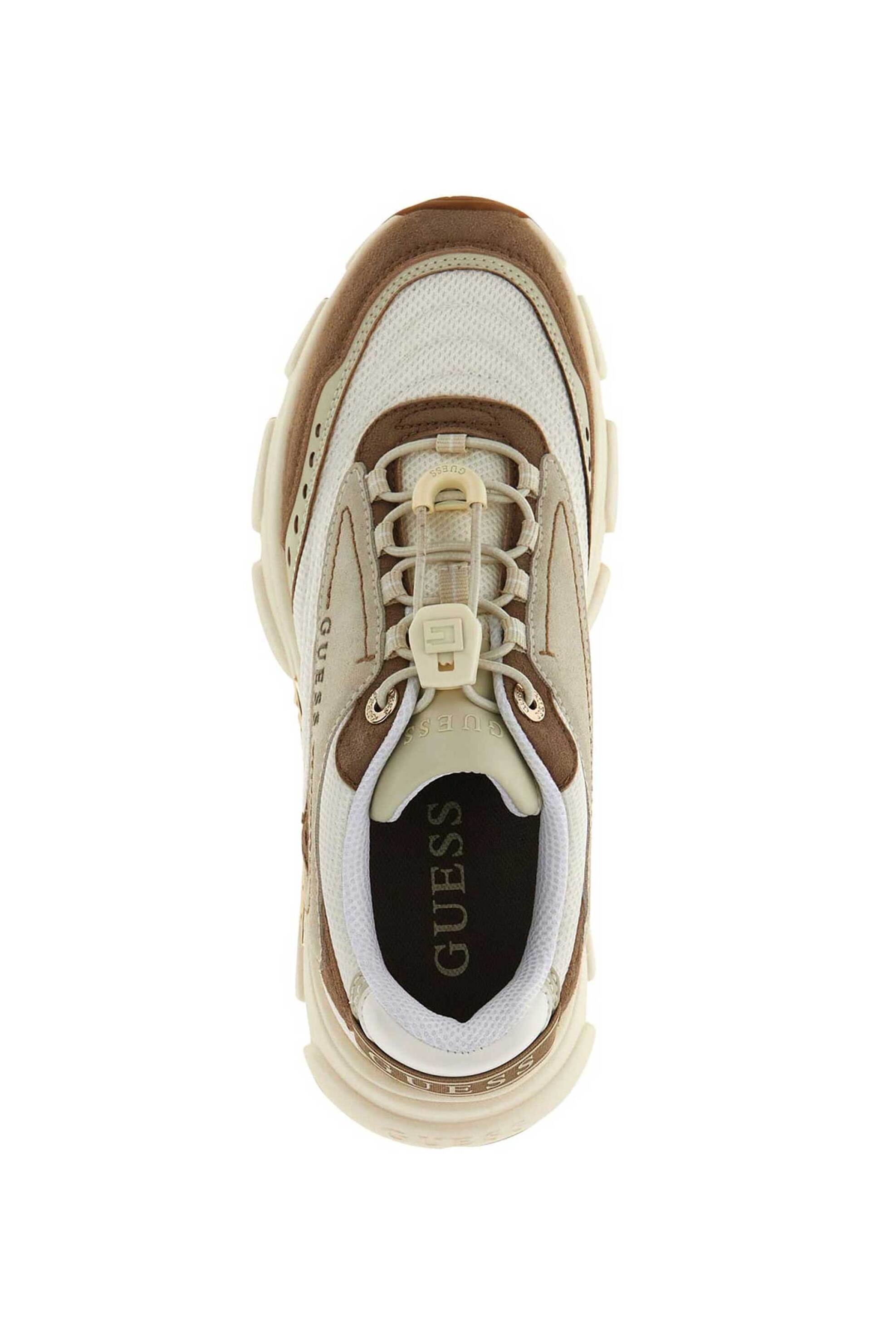 Guess Γυναικεία Sneakers Imeri - Flpimefap12 Μπεζ