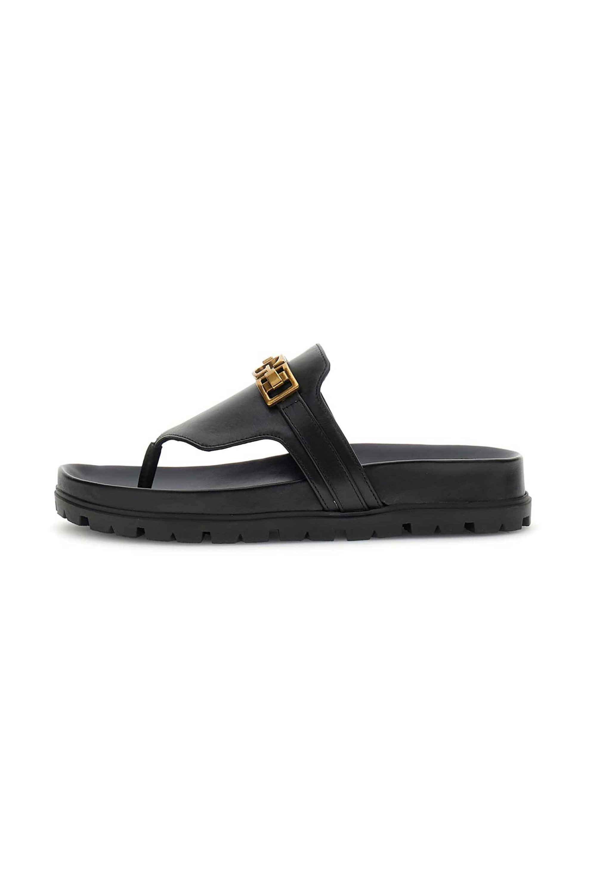 Guess γυναικεία δερμάτινα σανδάλια "Farron" - FLJFRRLEA03 Μαύρο