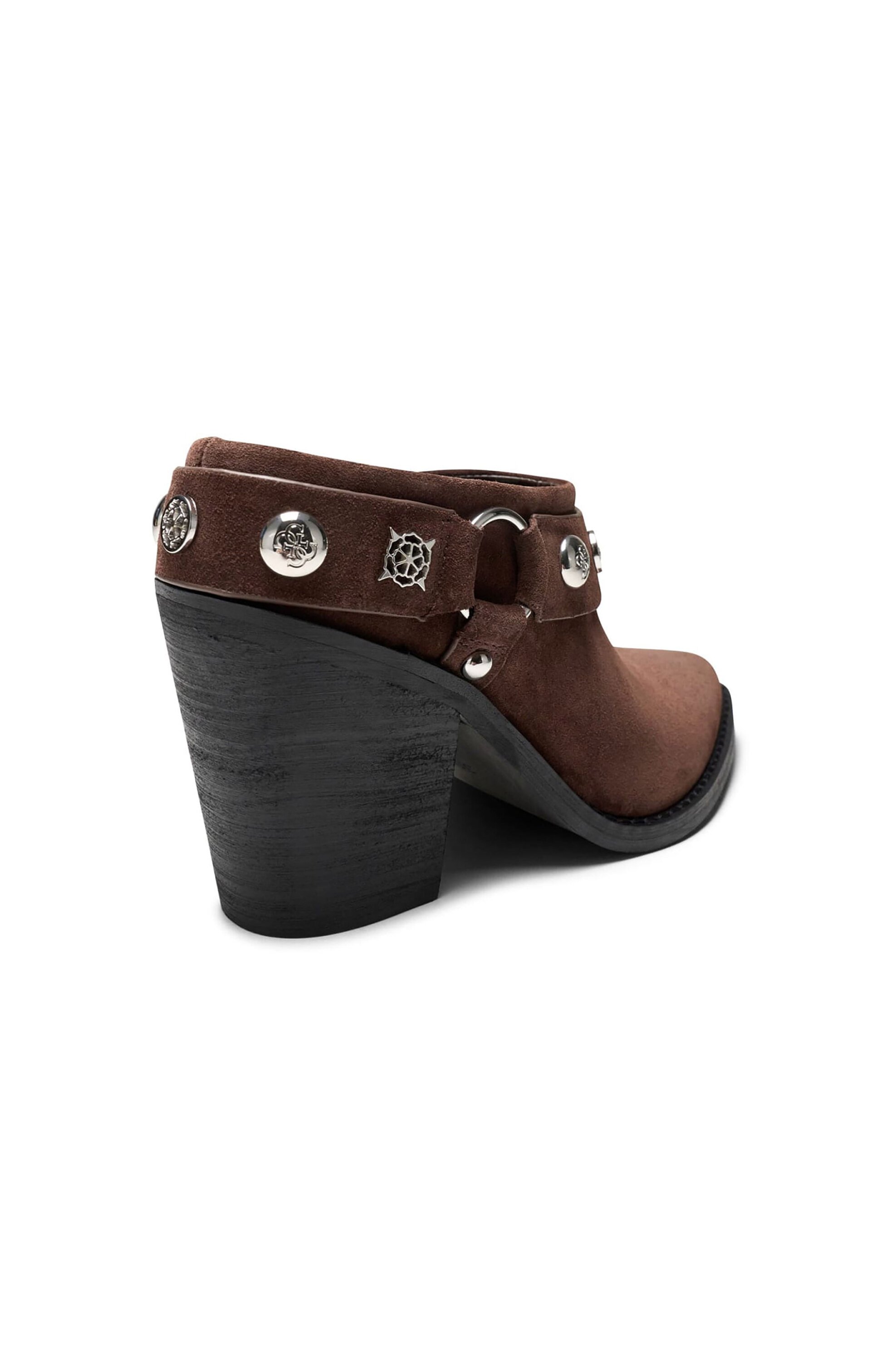 Guess Γυναικεία Suede Μποτάκια Sashlin - Fltsansue09 Καφέ